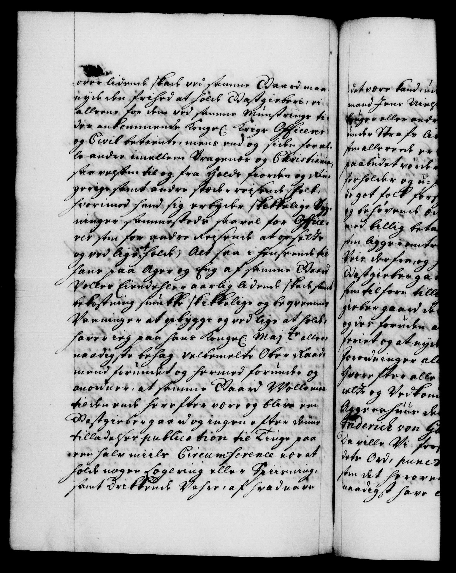 Danske Kanselli 1572-1799, AV/RA-EA-3023/F/Fc/Fca/Fcaa/L0019: Norske registre, 1704-1707, p. 385b