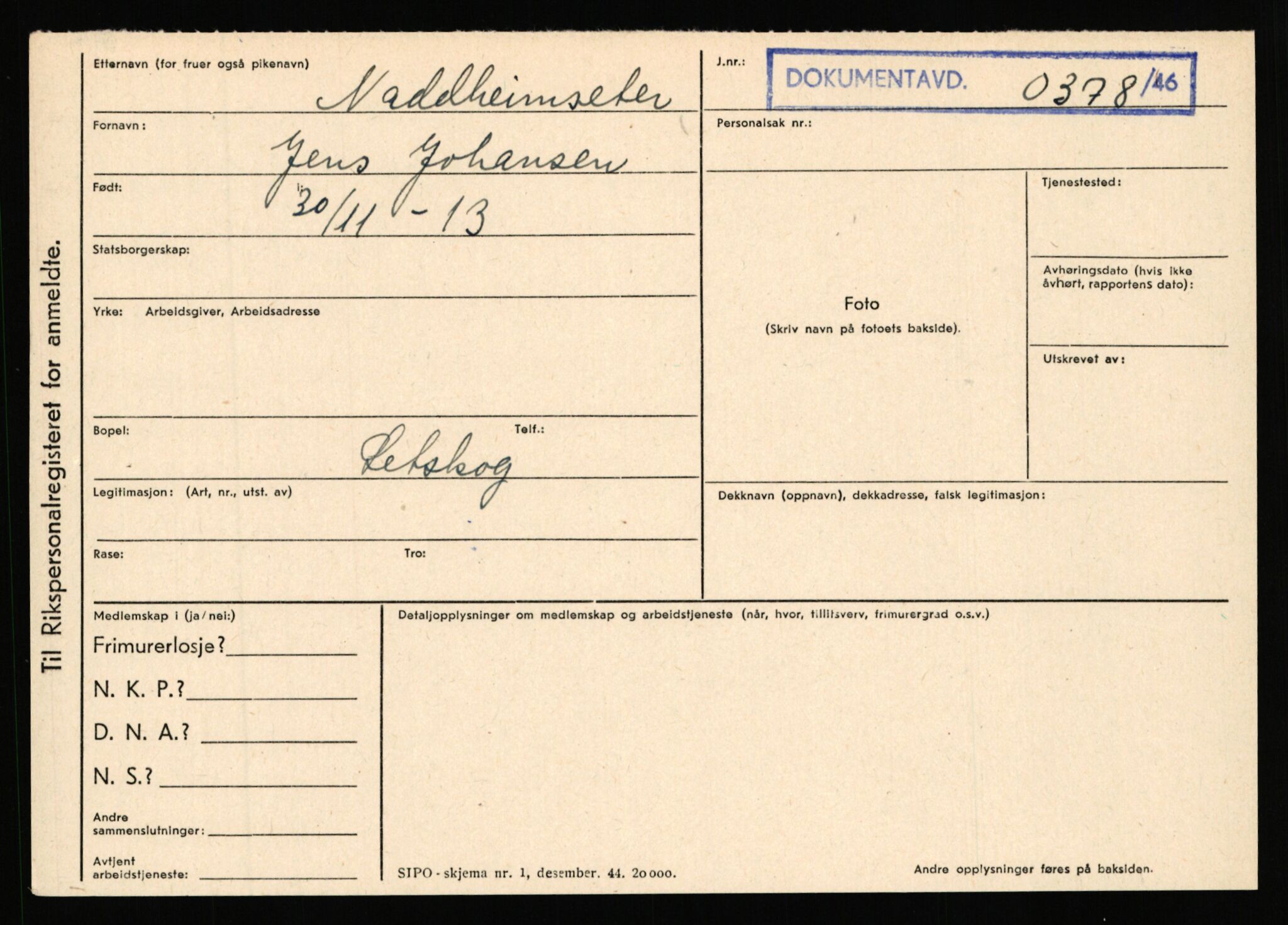 Statspolitiet - Hovedkontoret / Osloavdelingen, AV/RA-S-1329/C/Ca/L0011: Molberg - Nøstvold, 1943-1945, p. 1090