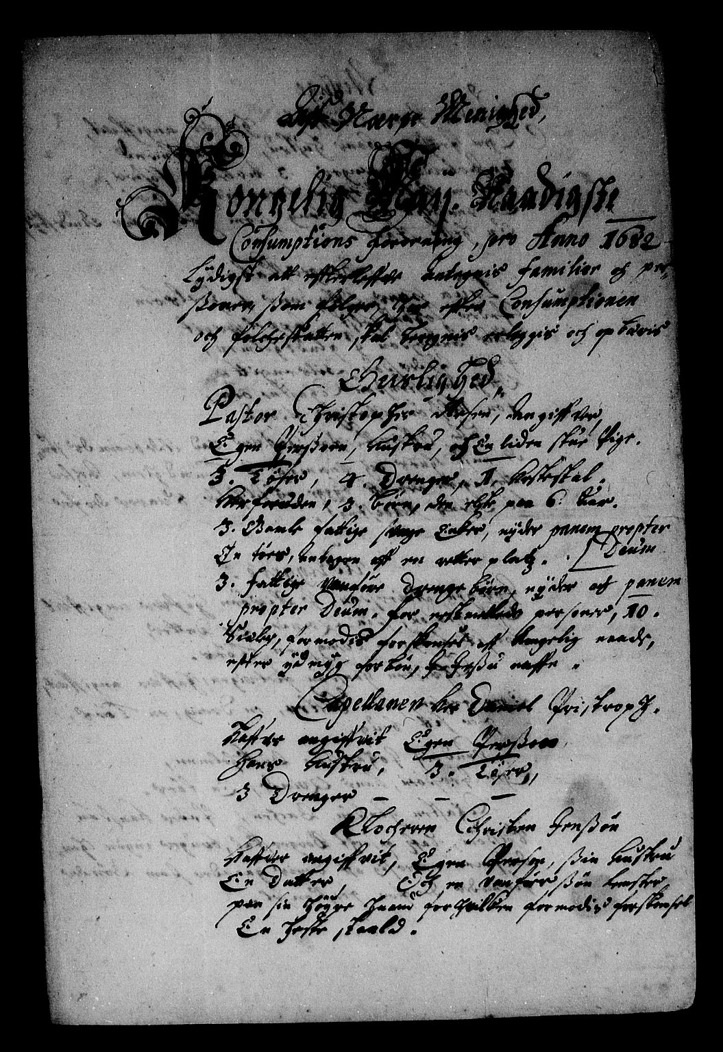 Rentekammeret inntil 1814, Reviderte regnskaper, Stiftamtstueregnskaper, Trondheim stiftamt og Nordland amt, AV/RA-EA-6044/R/Rg/L0068a: Trondheim stiftamt og Nordland amt, 1682