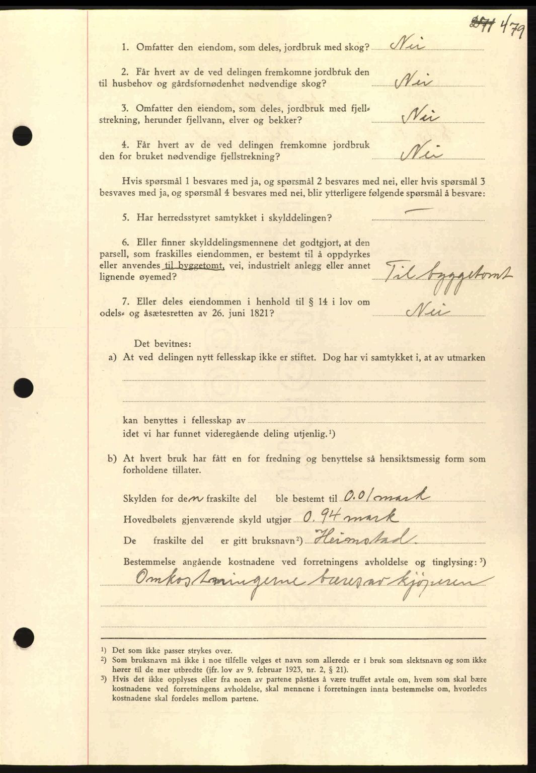 Nordmøre sorenskriveri, AV/SAT-A-4132/1/2/2Ca: Mortgage book no. A94, 1942-1943, Diary no: : 3425/1942