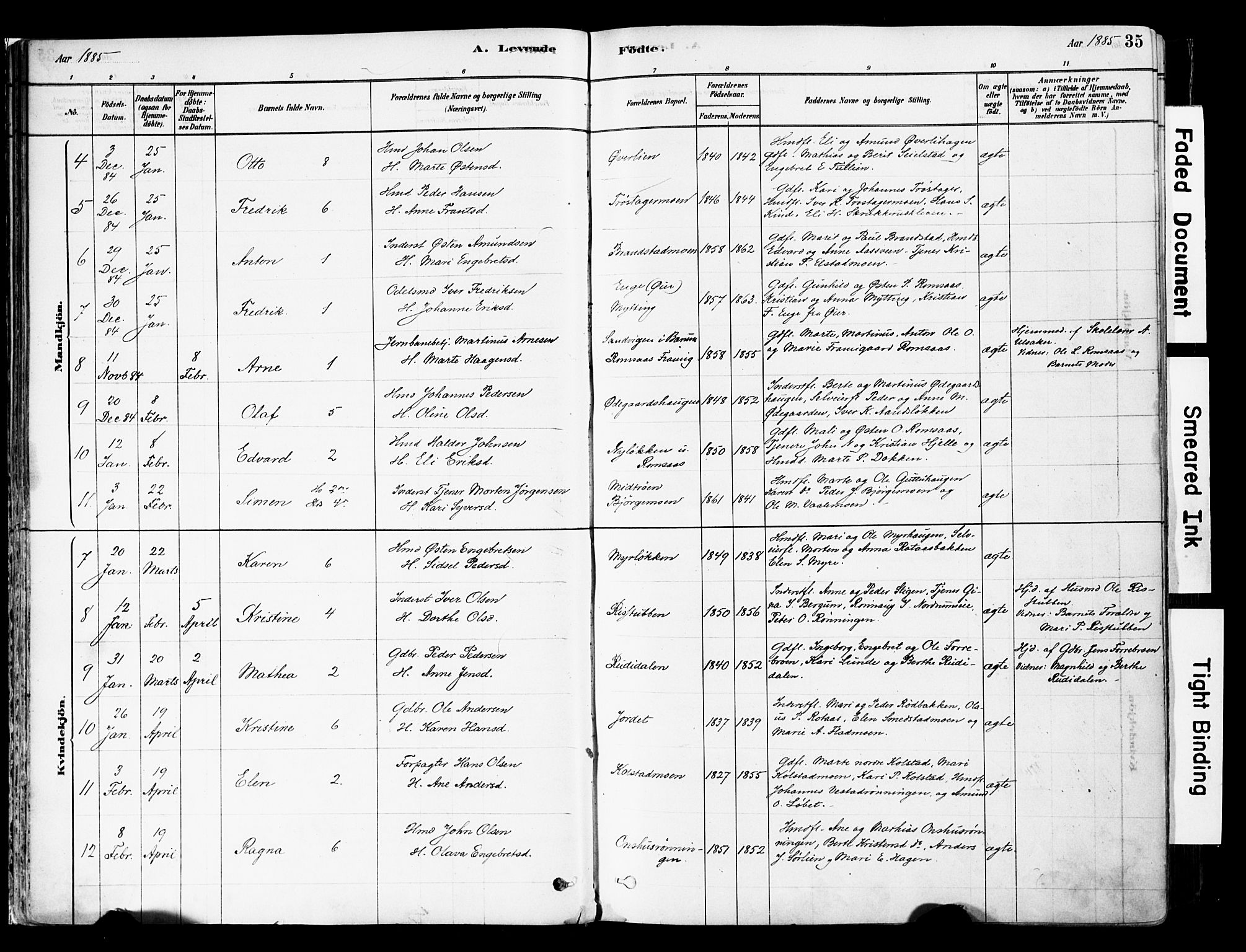 Ringebu prestekontor, AV/SAH-PREST-082/H/Ha/Haa/L0008: Parish register (official) no. 8, 1878-1898, p. 35