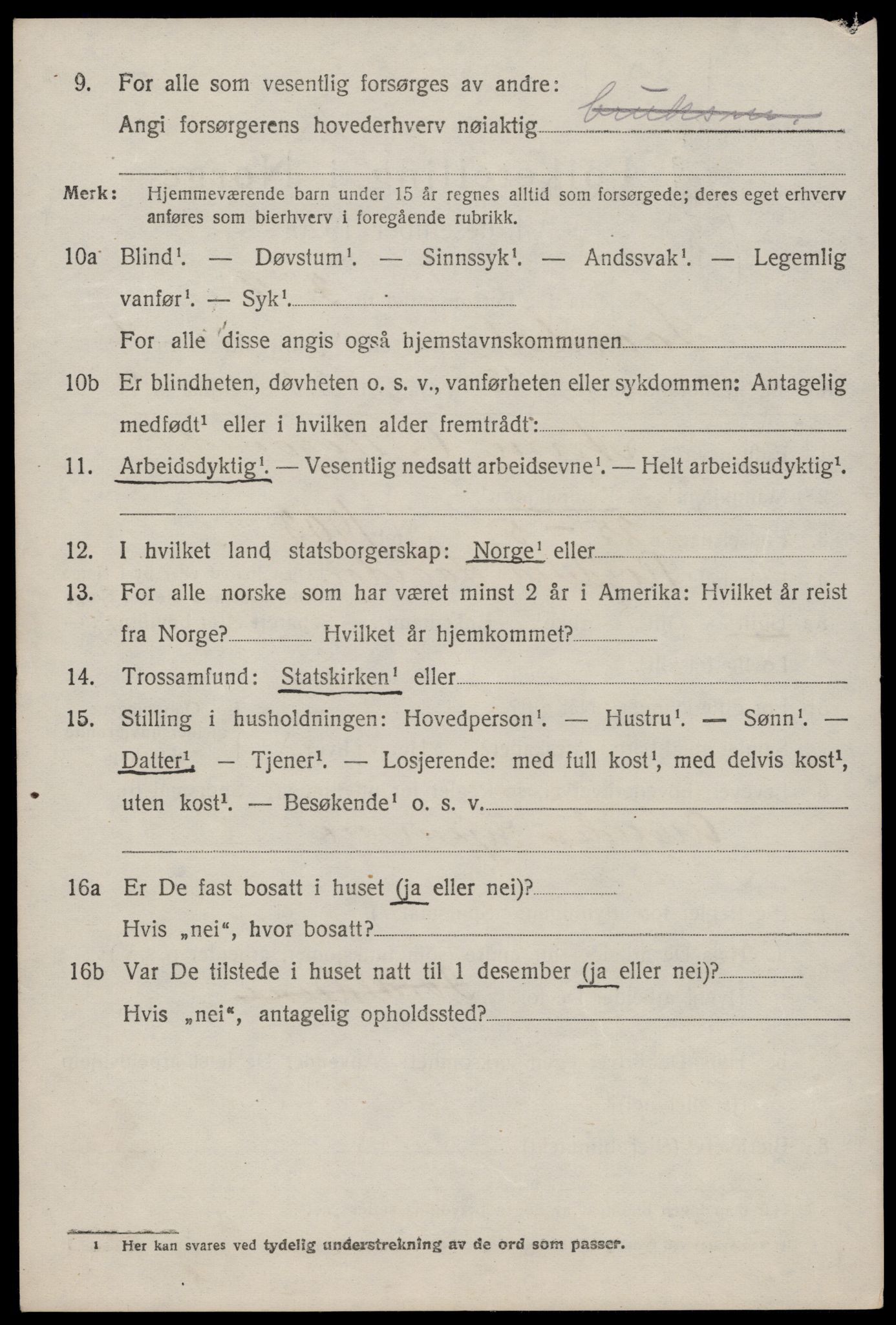 SAKO, 1920 census for Lårdal, 1920, p. 2636