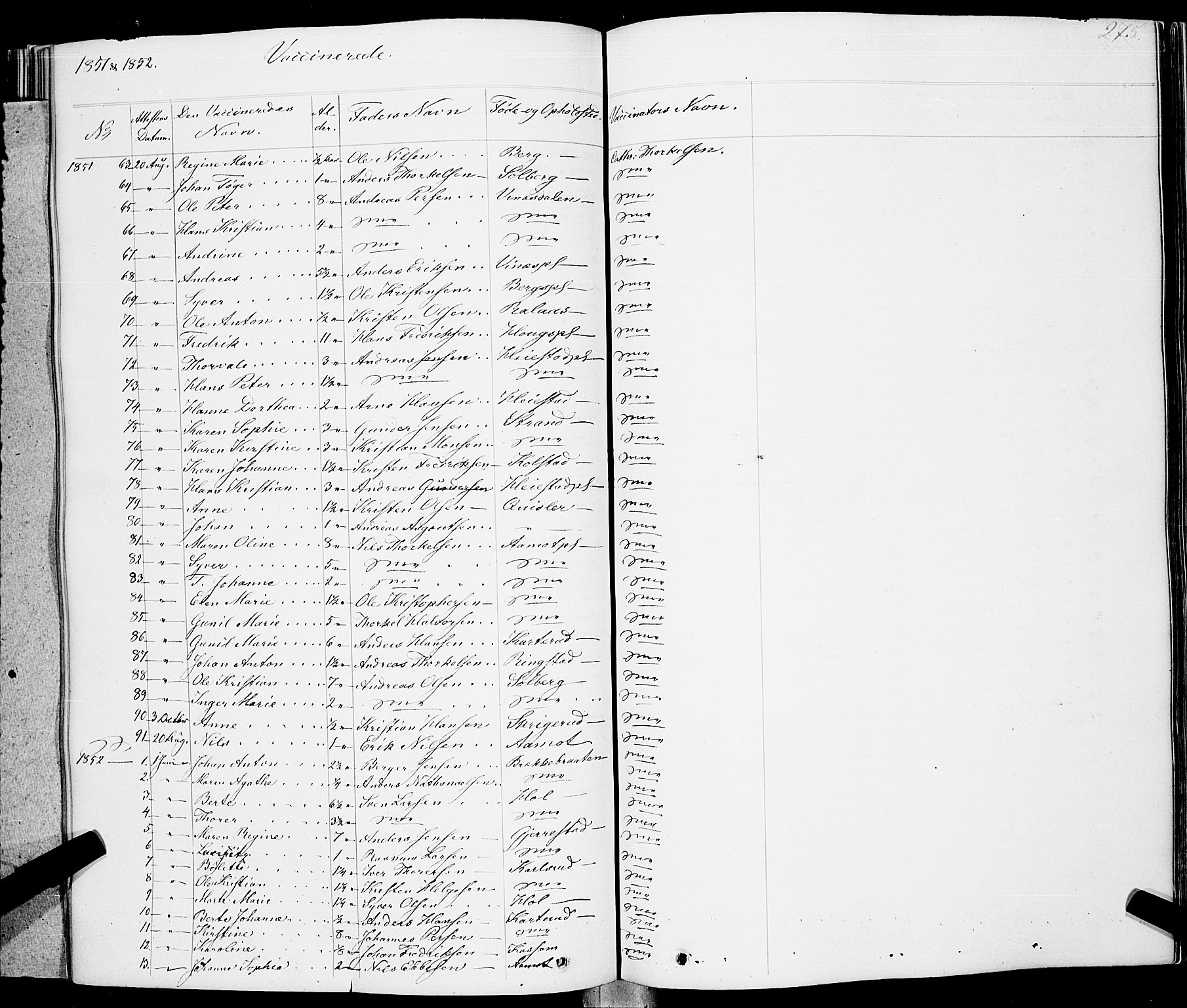 Skiptvet prestekontor Kirkebøker, SAO/A-20009/F/Fa/L0006: Parish register (official) no. 6, 1839-1860, p. 275