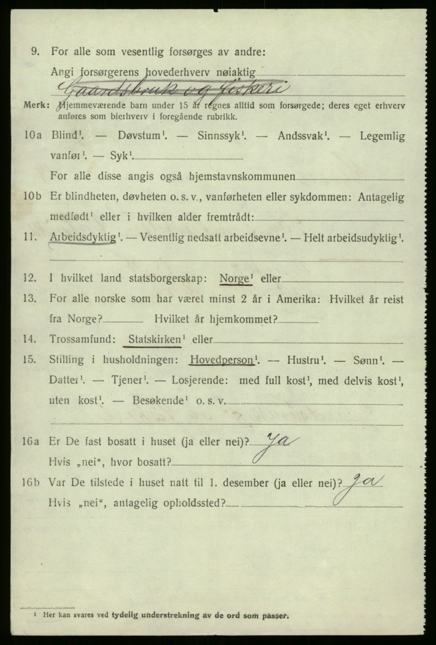 SAB, 1920 census for Kinn, 1920, p. 6314