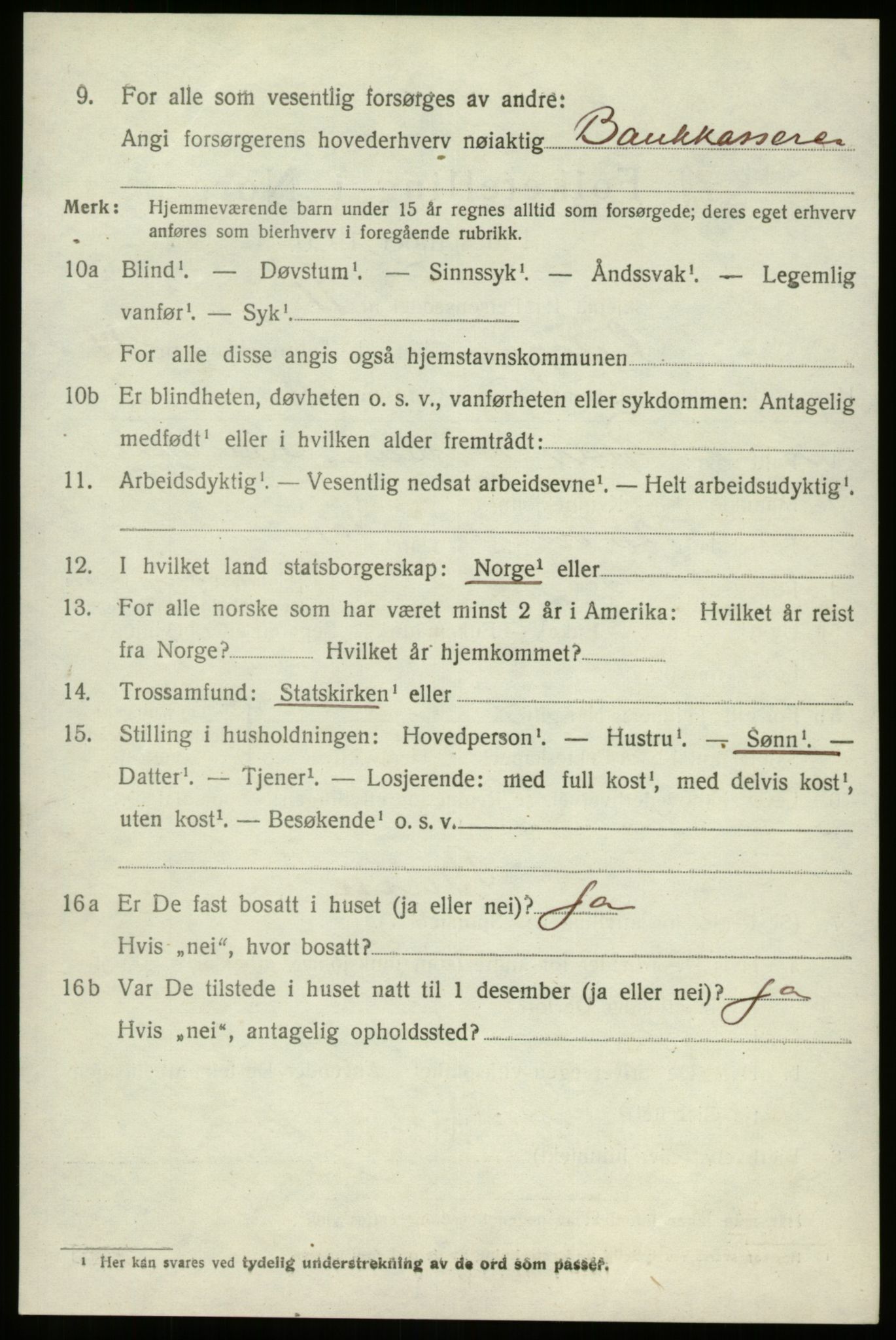 SAB, 1920 census for Gloppen, 1920, p. 7415