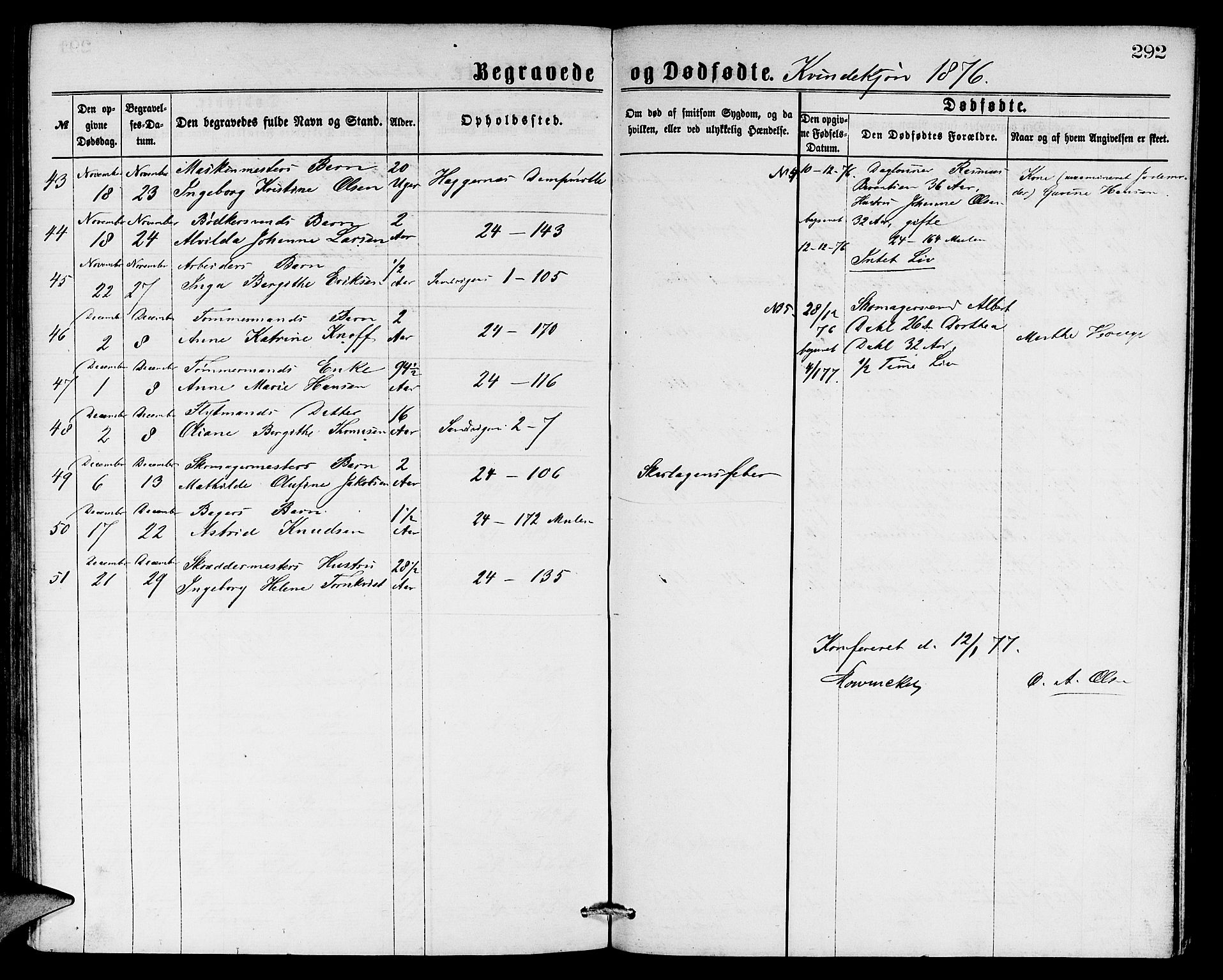 Sandviken Sokneprestembete, SAB/A-77601/H/Hb: Parish register (copy) no. A 1, 1867-1879, p. 292