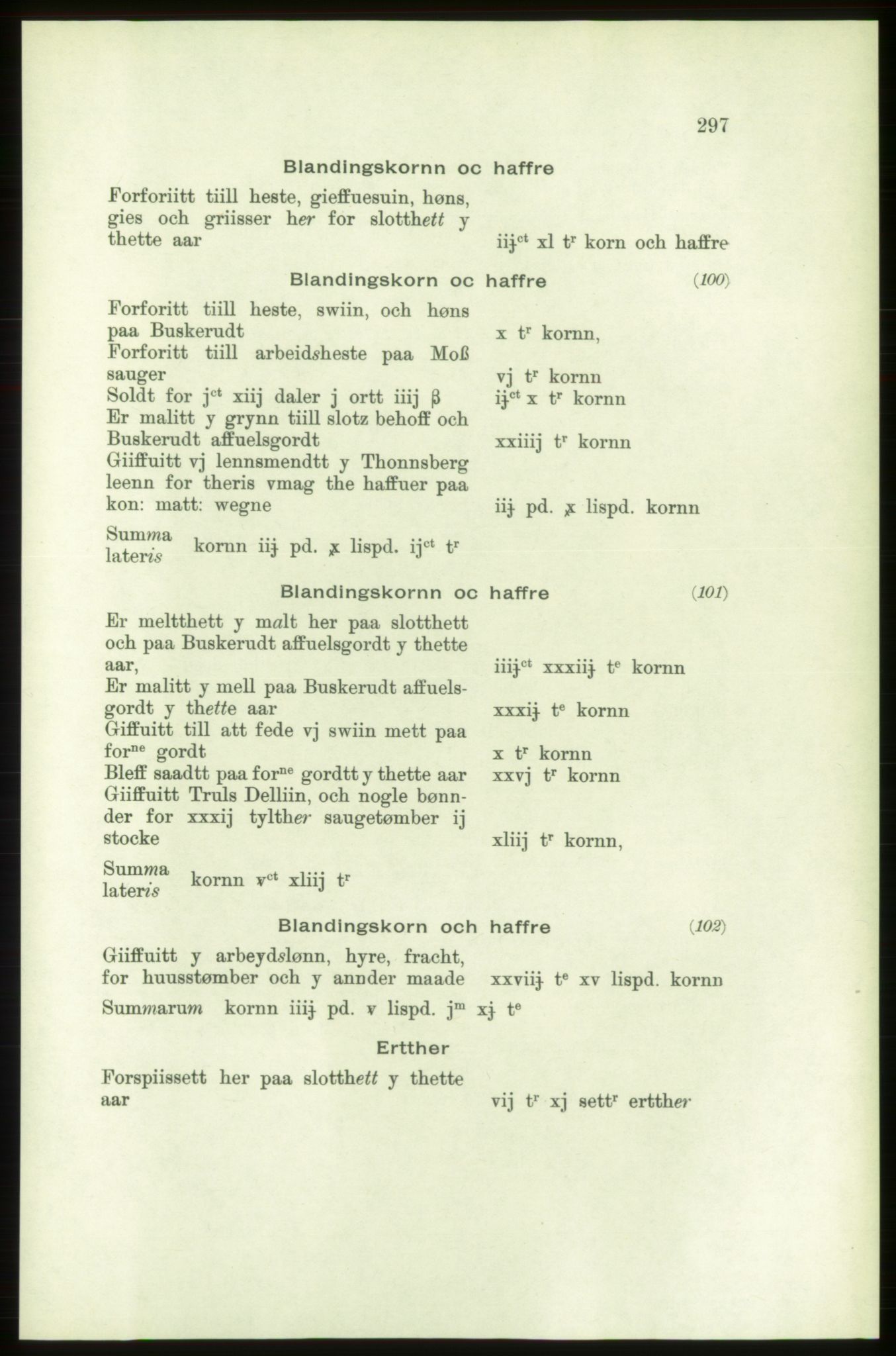 Publikasjoner utgitt av Arkivverket, PUBL/PUBL-001/C/0001: Bind 1: Rekneskap for Akershus len 1557-1558, 1557-1558, p. 297