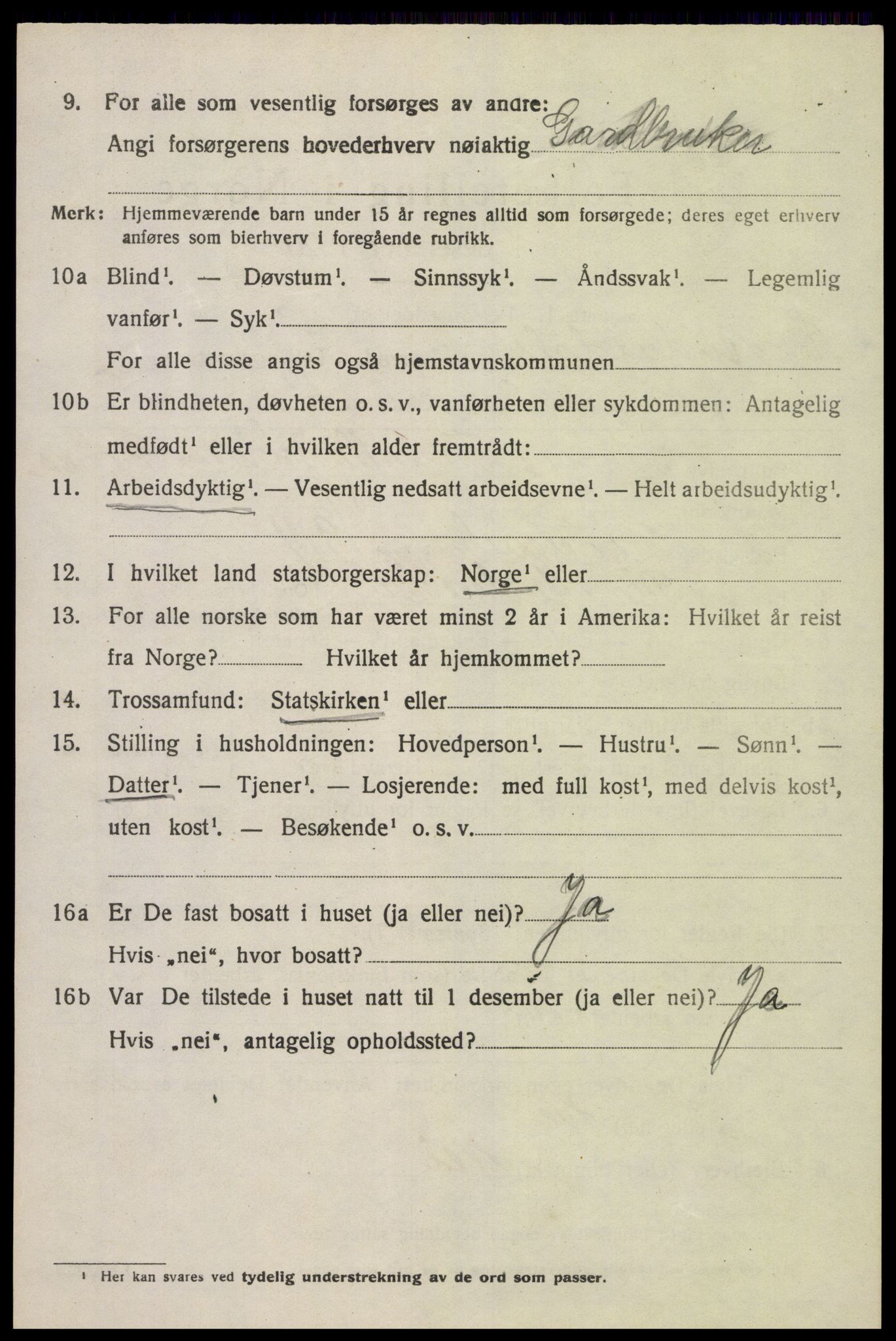 SAK, 1920 census for Sør-Audnedal, 1920, p. 4298