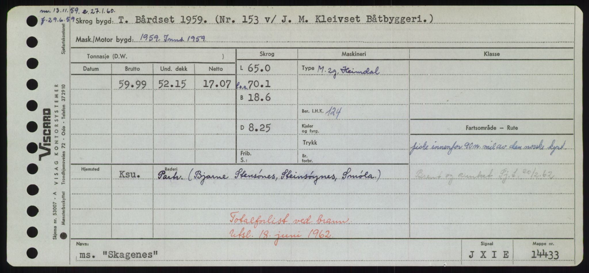 Sjøfartsdirektoratet med forløpere, Skipsmålingen, RA/S-1627/H/Hd/L0034: Fartøy, Sk-Slå, p. 19