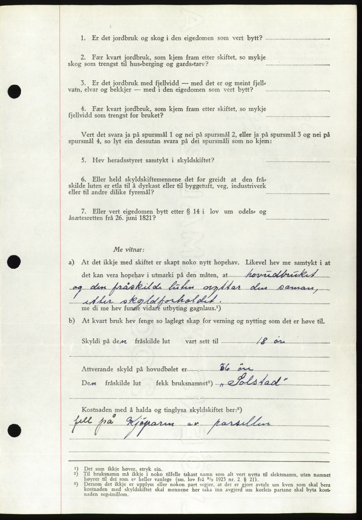 Søre Sunnmøre sorenskriveri, AV/SAT-A-4122/1/2/2C/L0076: Mortgage book no. 2A, 1943-1944, Diary no: : 716/1944