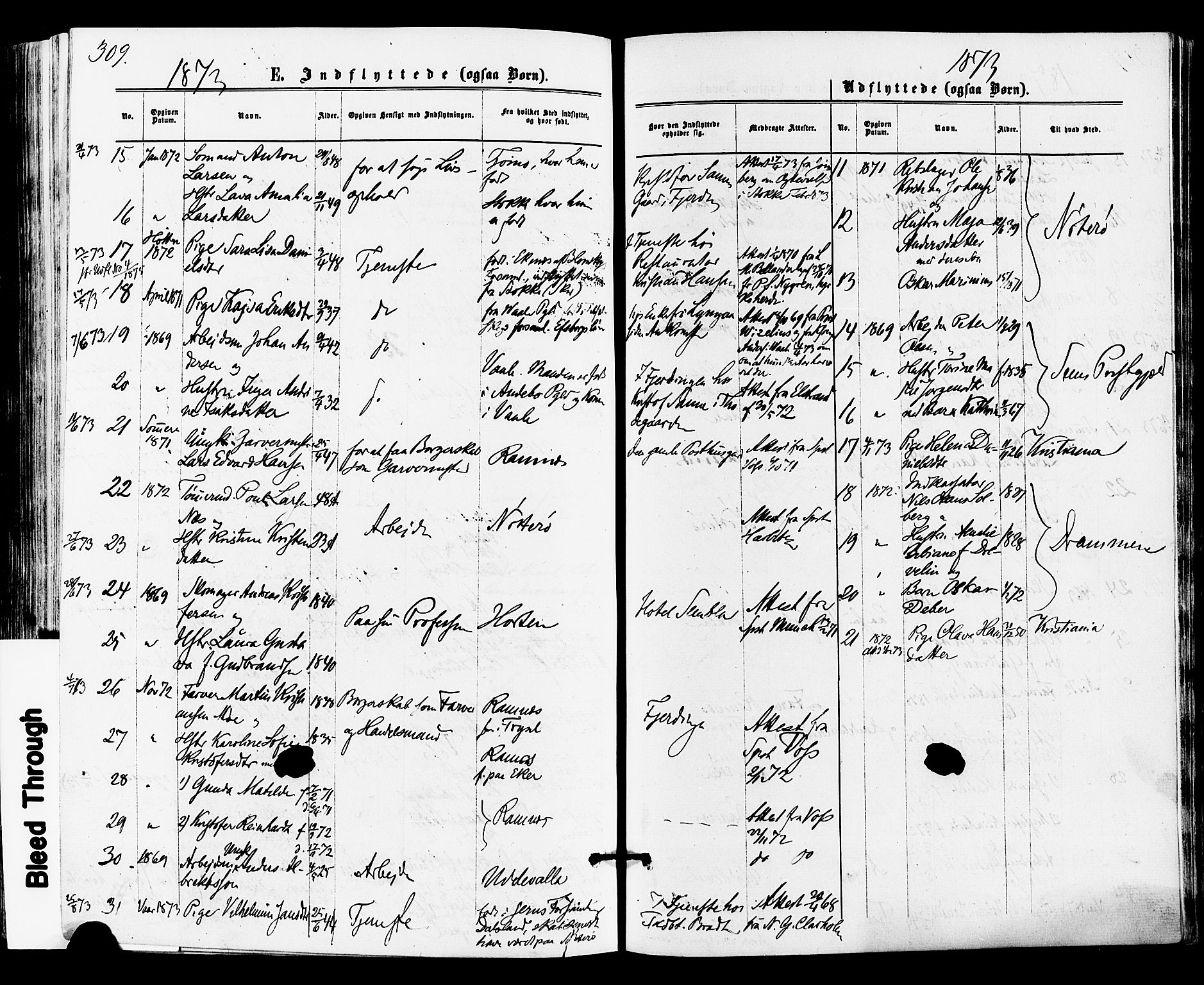 Tønsberg kirkebøker, SAKO/A-330/F/Fa/L0009: Parish register (official) no. I 9, 1865-1873, p. 309