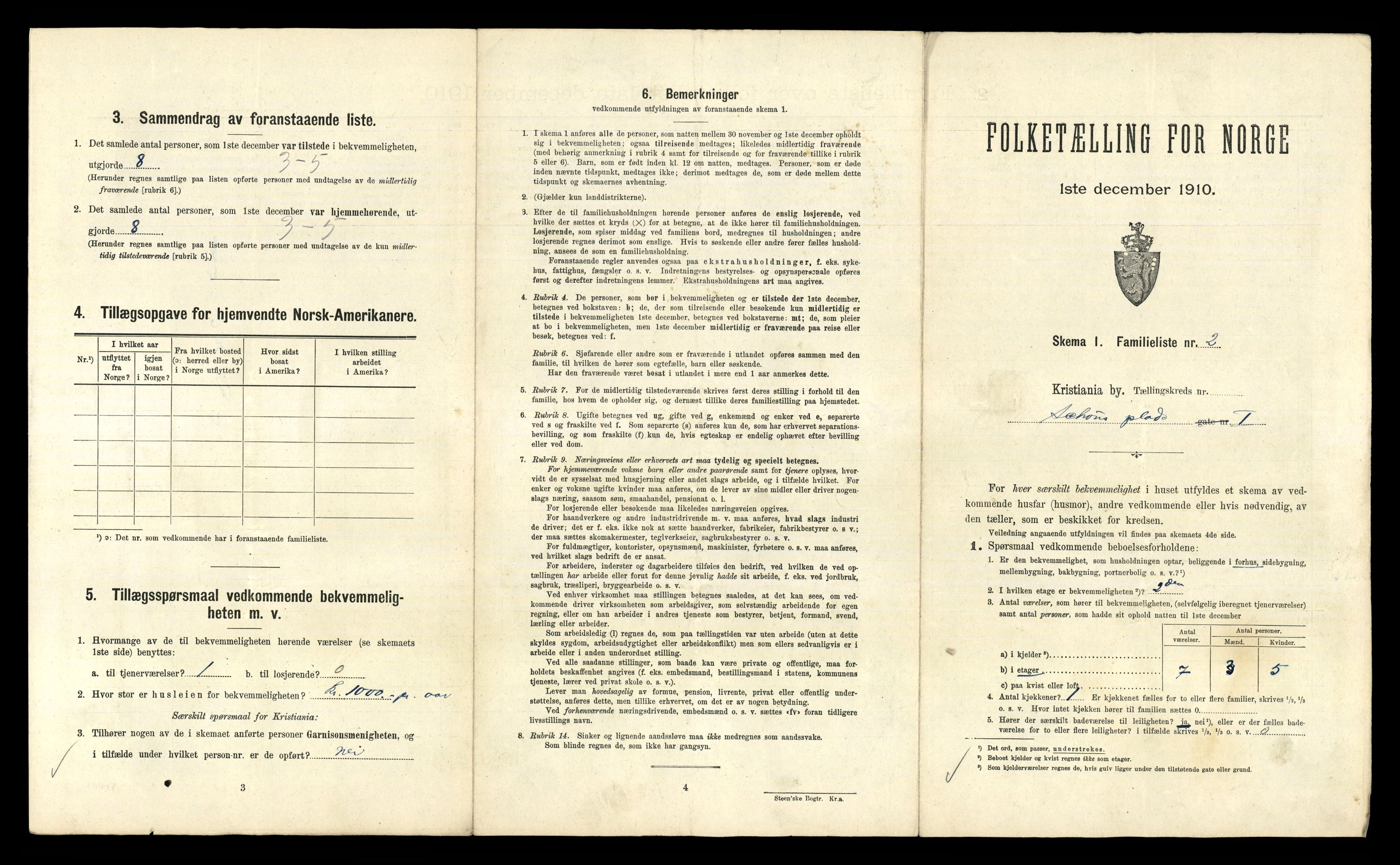 RA, 1910 census for Kristiania, 1910, p. 86203