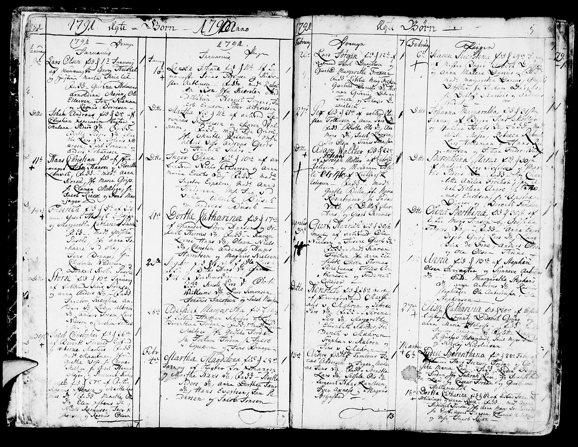 Korskirken sokneprestembete, SAB/A-76101/H/Haa/L0006: Parish register (official) no. A 6, 1790-1820, p. 5