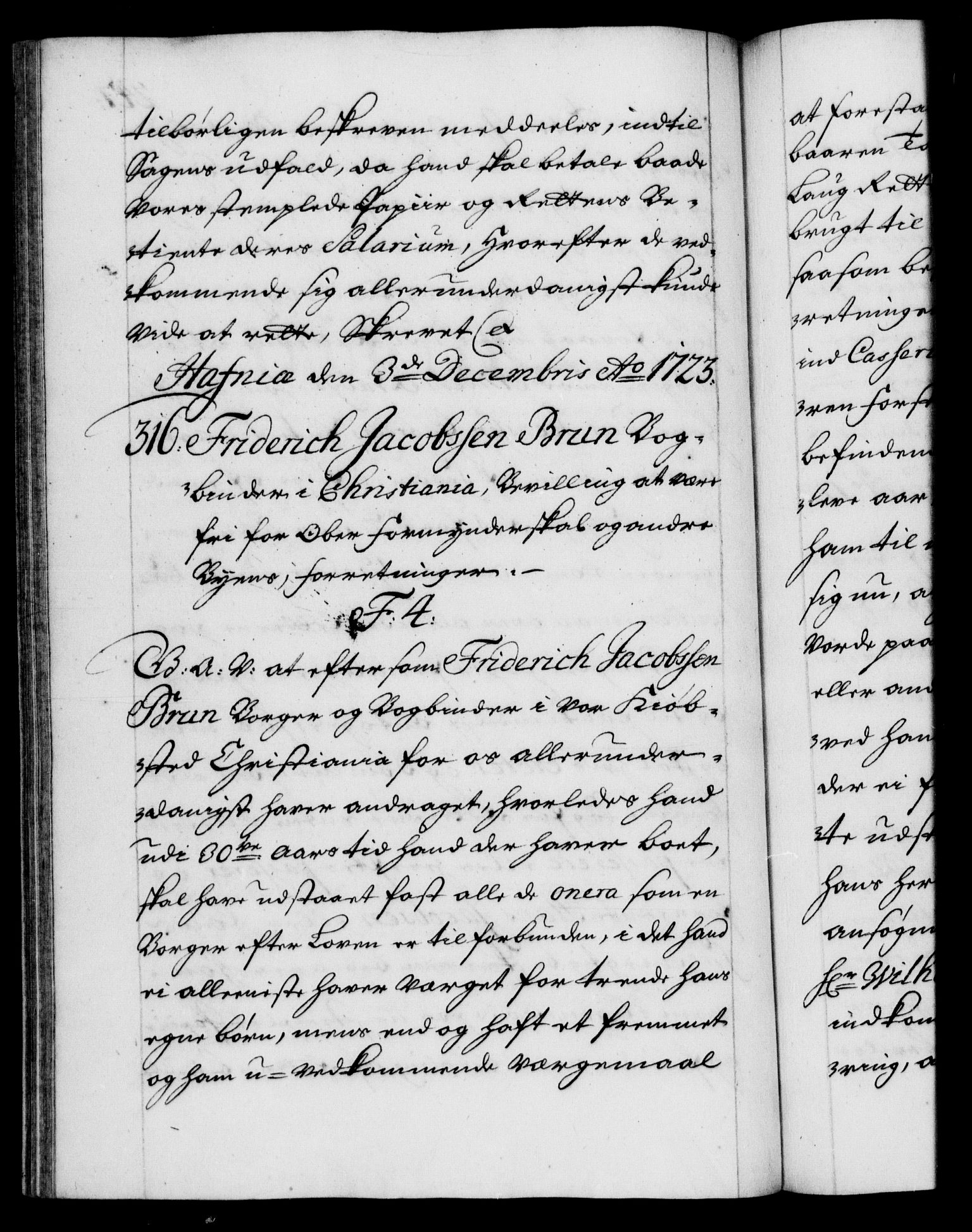 Danske Kanselli 1572-1799, AV/RA-EA-3023/F/Fc/Fca/Fcaa/L0024: Norske registre, 1723-1725, p. 247b