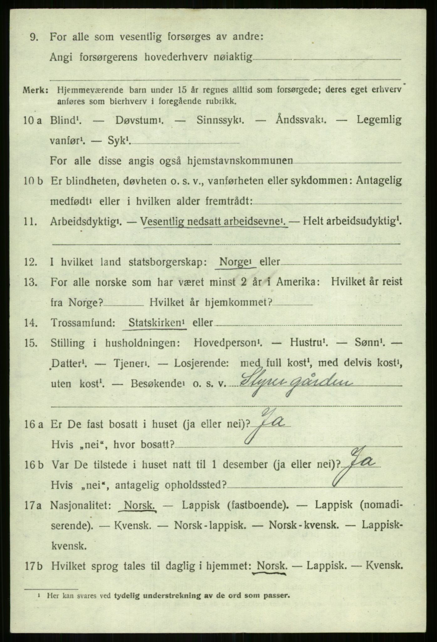 SATØ, 1920 census for Dyrøy, 1920, p. 4102