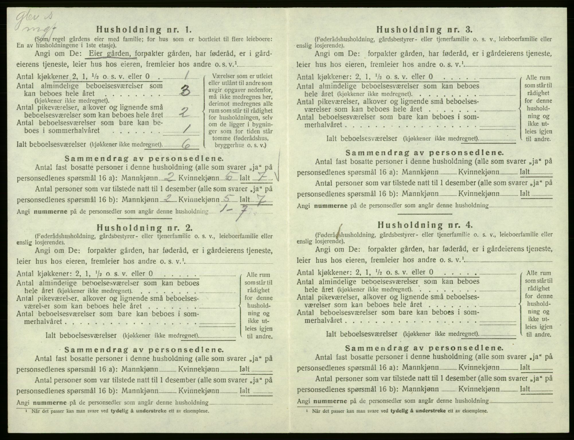 SAB, 1920 census for Hålandsdal, 1920, p. 201