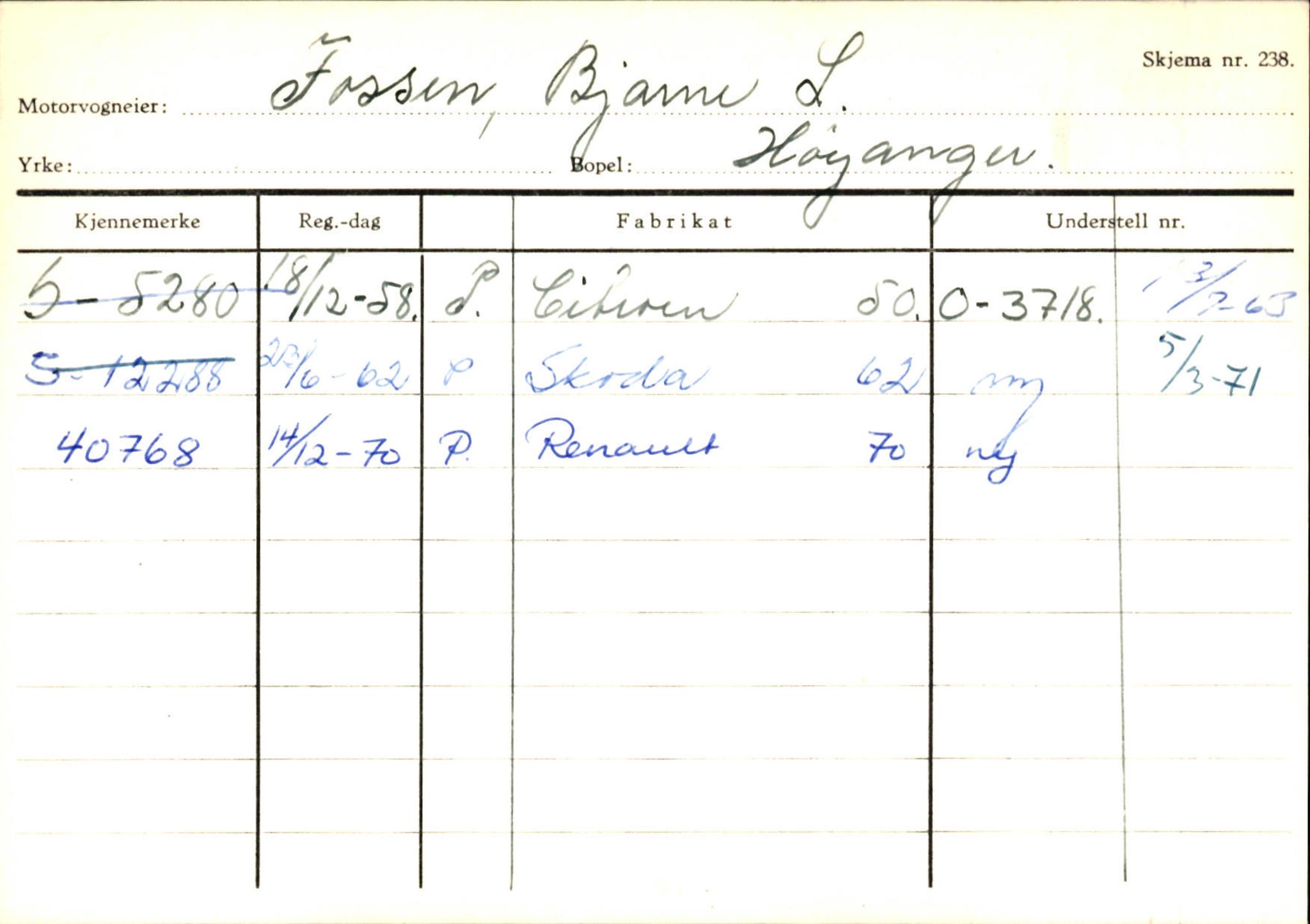 Statens vegvesen, Sogn og Fjordane vegkontor, AV/SAB-A-5301/4/F/L0130: Eigarregister Eid T-Å. Høyanger A-O, 1945-1975, p. 1039