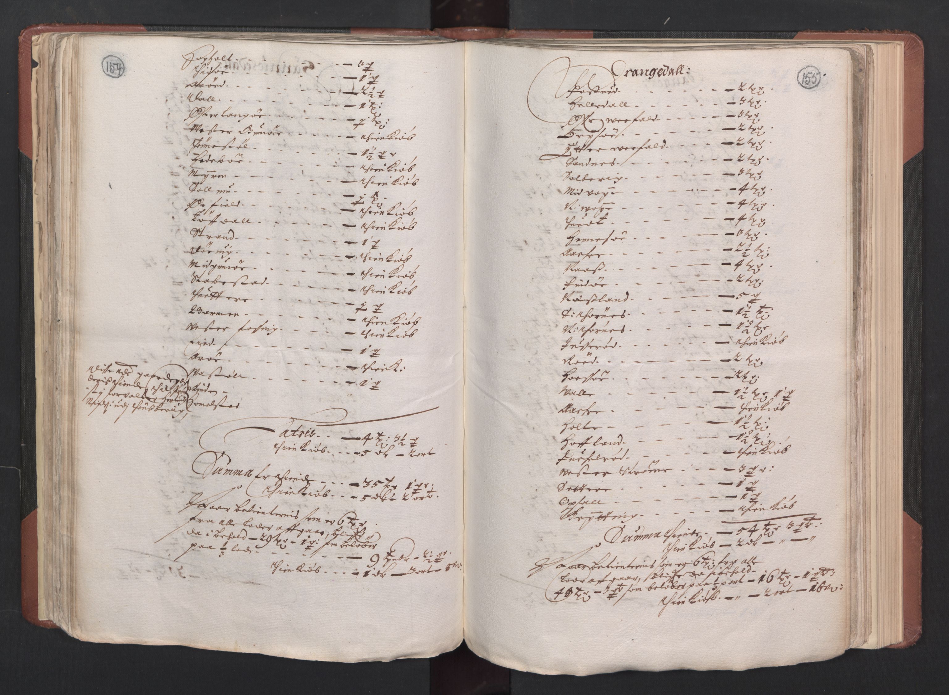 RA, Bailiff's Census 1664-1666, no. 6: Øvre and Nedre Telemark fogderi and Bamble fogderi , 1664, p. 154-155