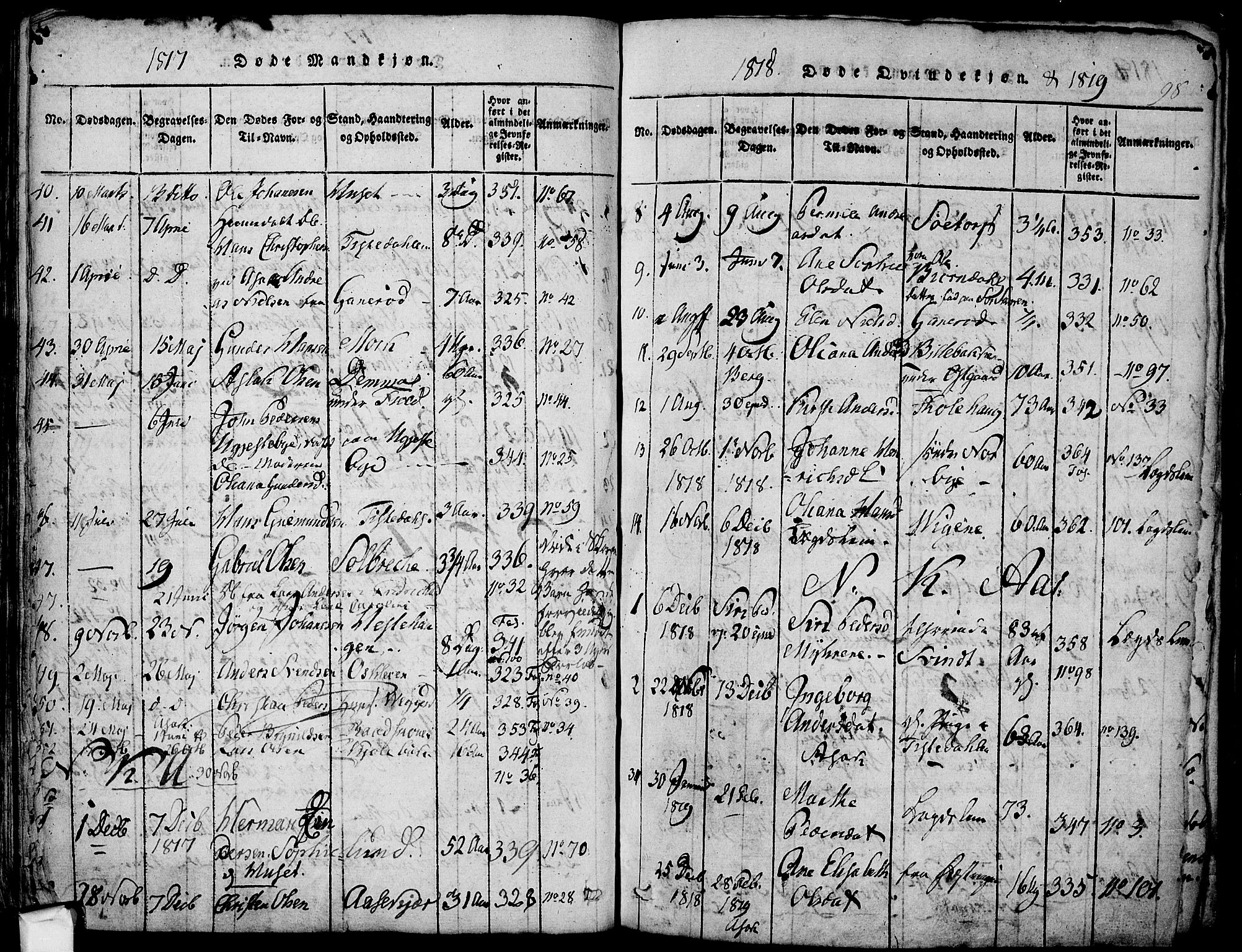 Berg prestekontor Kirkebøker, AV/SAO-A-10902/F/Fa/L0002: Parish register (official) no. I 2, 1815-1831, p. 98