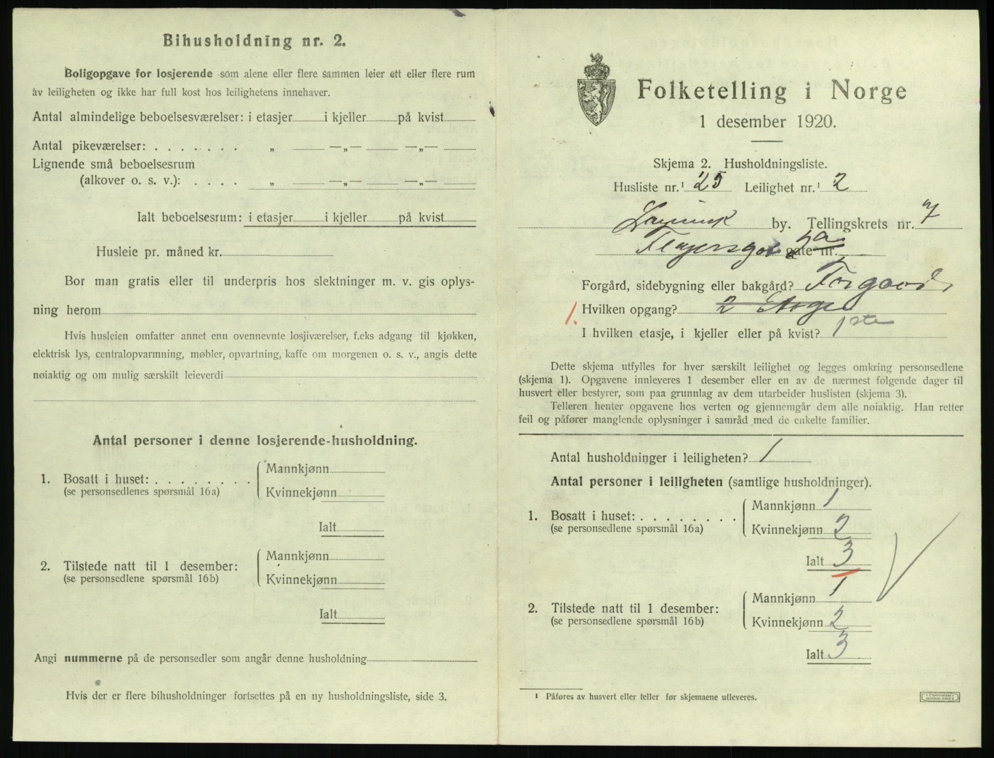 SAKO, 1920 census for Larvik, 1920, p. 6068