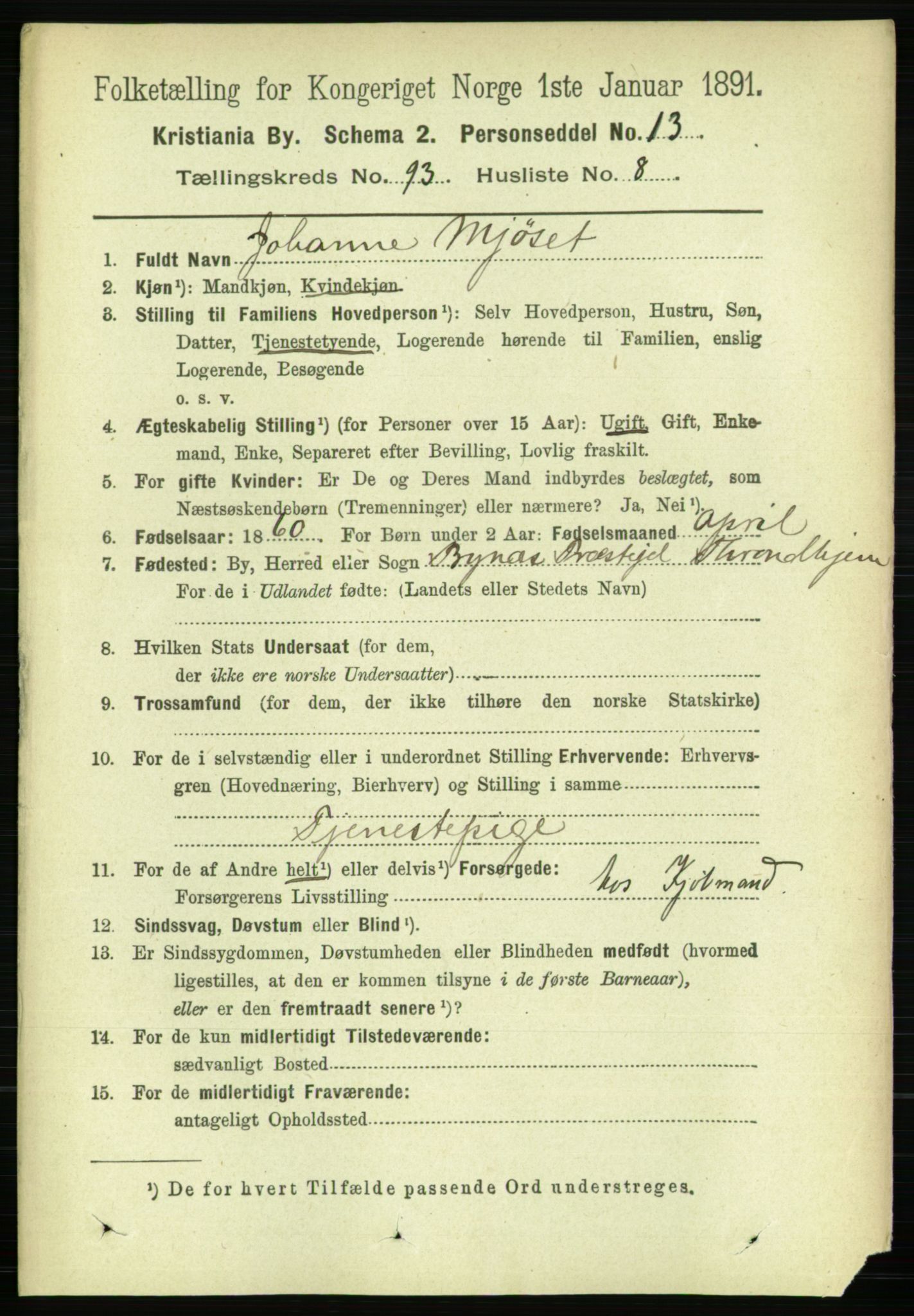 RA, 1891 census for 0301 Kristiania, 1891, p. 45767
