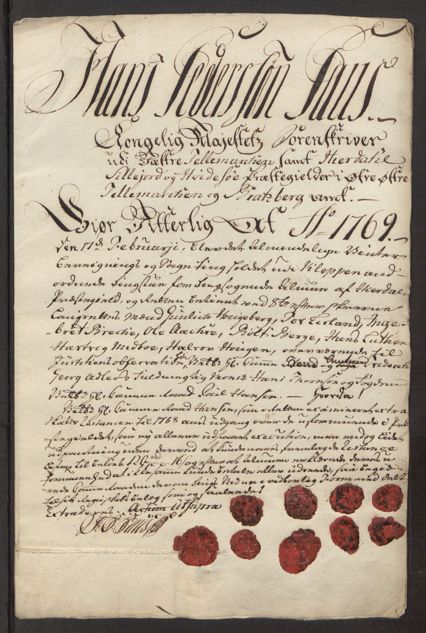 Rentekammeret inntil 1814, Reviderte regnskaper, Fogderegnskap, AV/RA-EA-4092/R38/L2293: Ekstraskatten Øvre Telemark, 1762-1770, p. 117