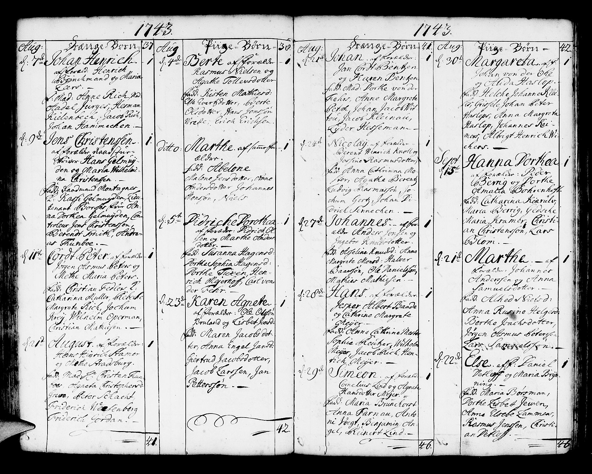 Korskirken sokneprestembete, AV/SAB-A-76101/H/Haa/L0004: Parish register (official) no. A 4, 1720-1750, p. 242