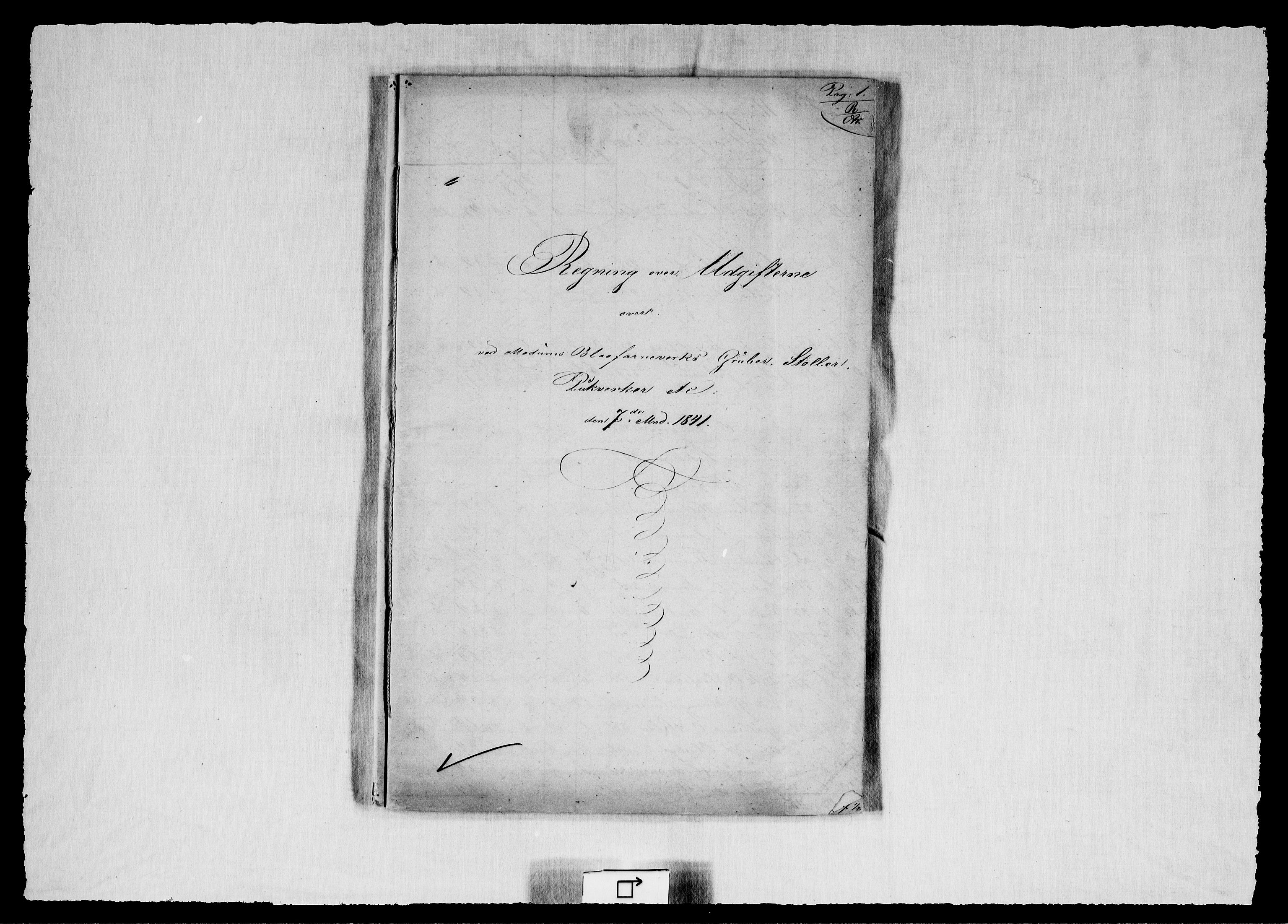 Modums Blaafarveværk, RA/PA-0157/G/Gd/Gdd/L0267/0001: -- / Regning over gruver pukkverk m.v., 1841, p. 2