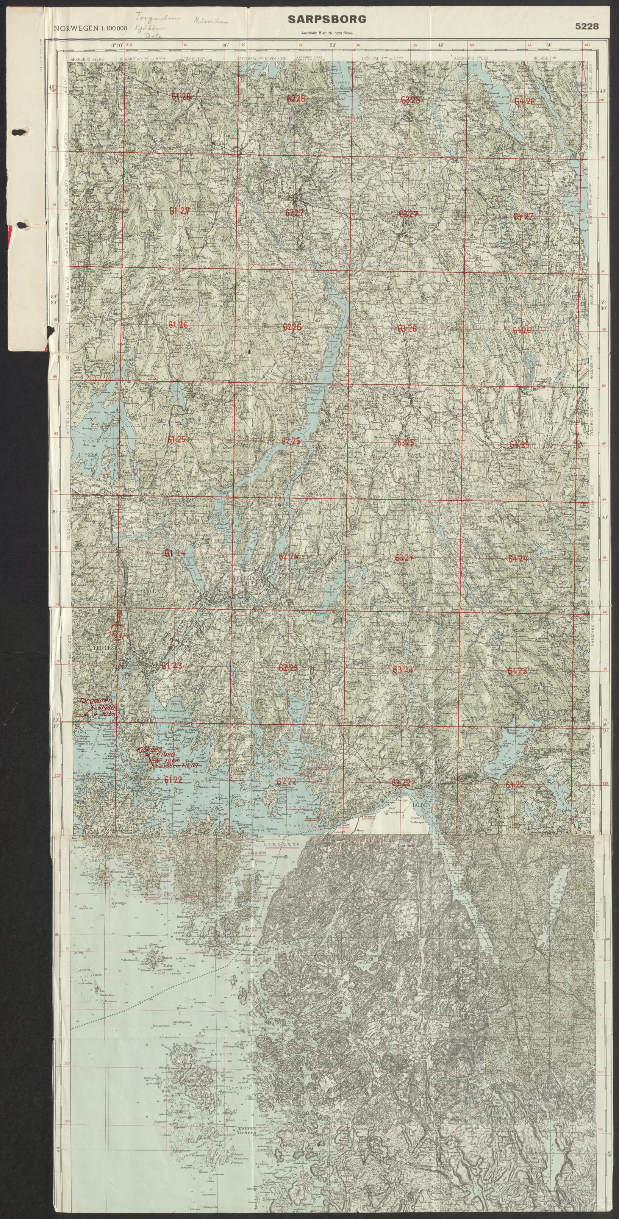 Forsvaret, Generalinspektør og sjefen for Kystartilleriet, RA/RAFA-2045/F/Fa/L0016: Tyske oversiktskarter over festningsanlegg, 1940-1945, p. 145