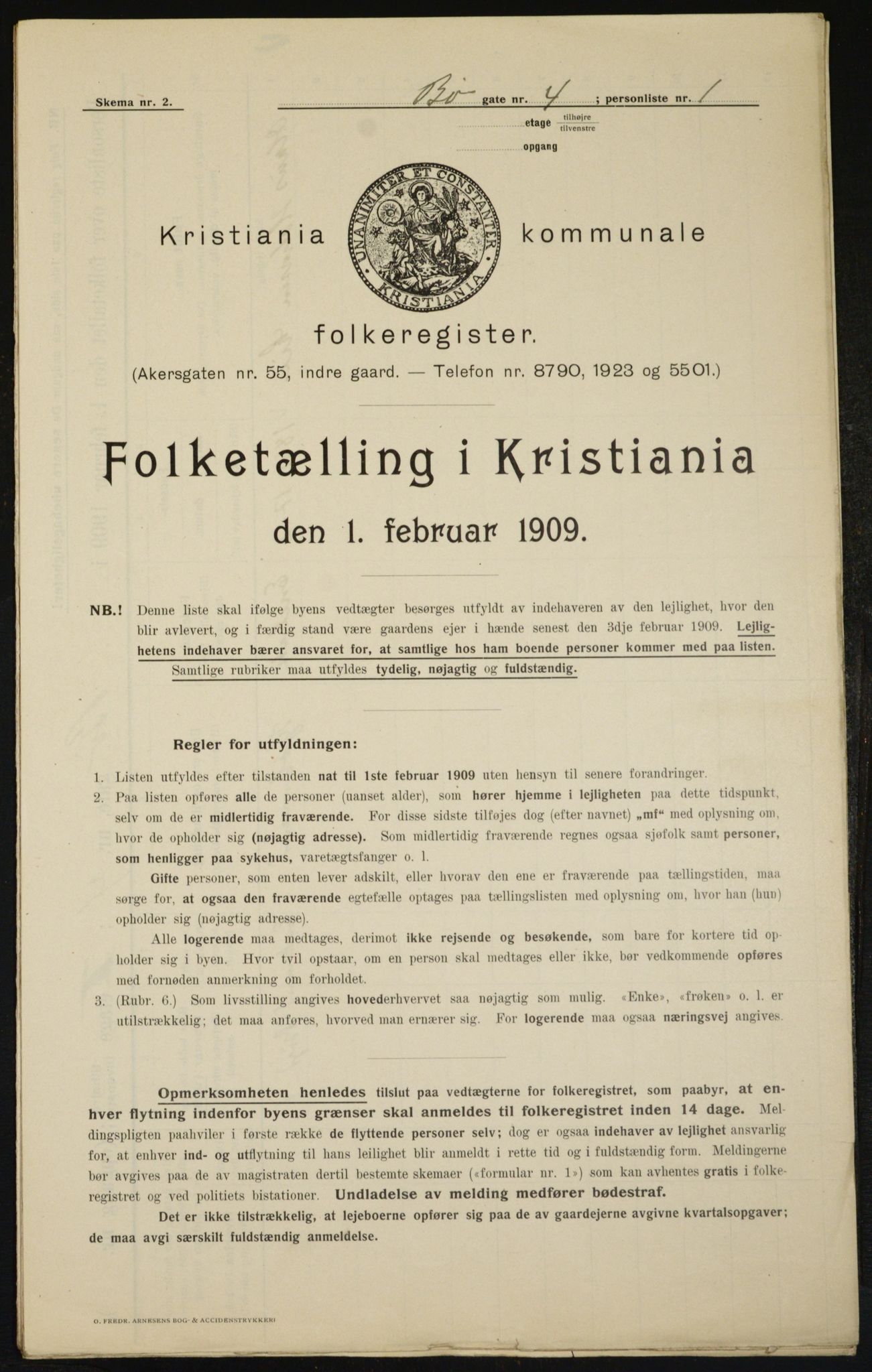 OBA, Municipal Census 1909 for Kristiania, 1909, p. 10003