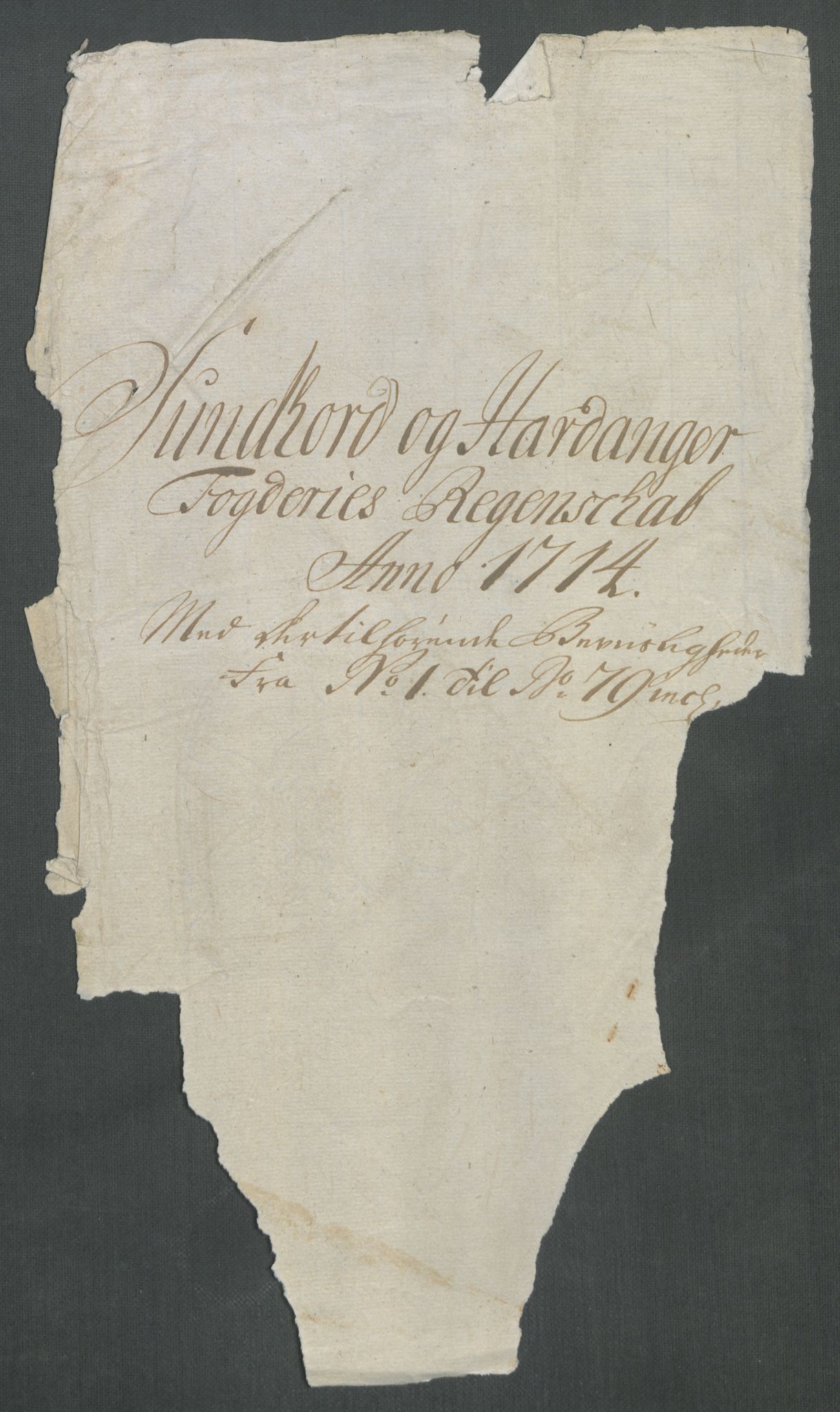 Rentekammeret inntil 1814, Reviderte regnskaper, Fogderegnskap, RA/EA-4092/R48/L2990: Fogderegnskap Sunnhordland og Hardanger, 1714, p. 3