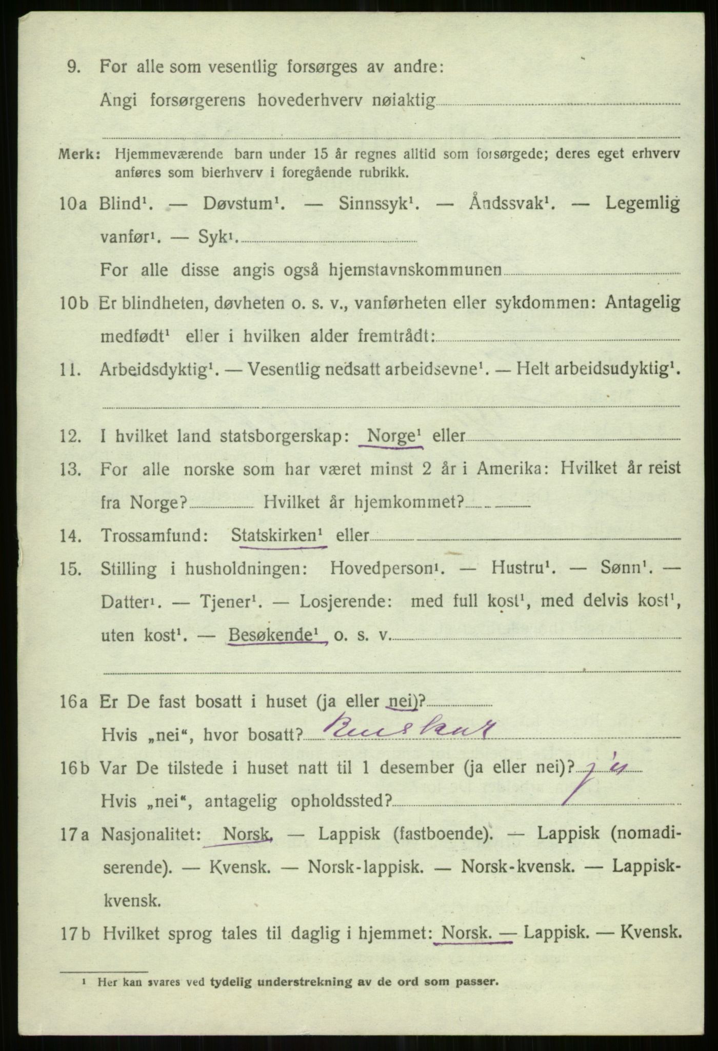 SATØ, 1920 census for Helgøy, 1920, p. 1642