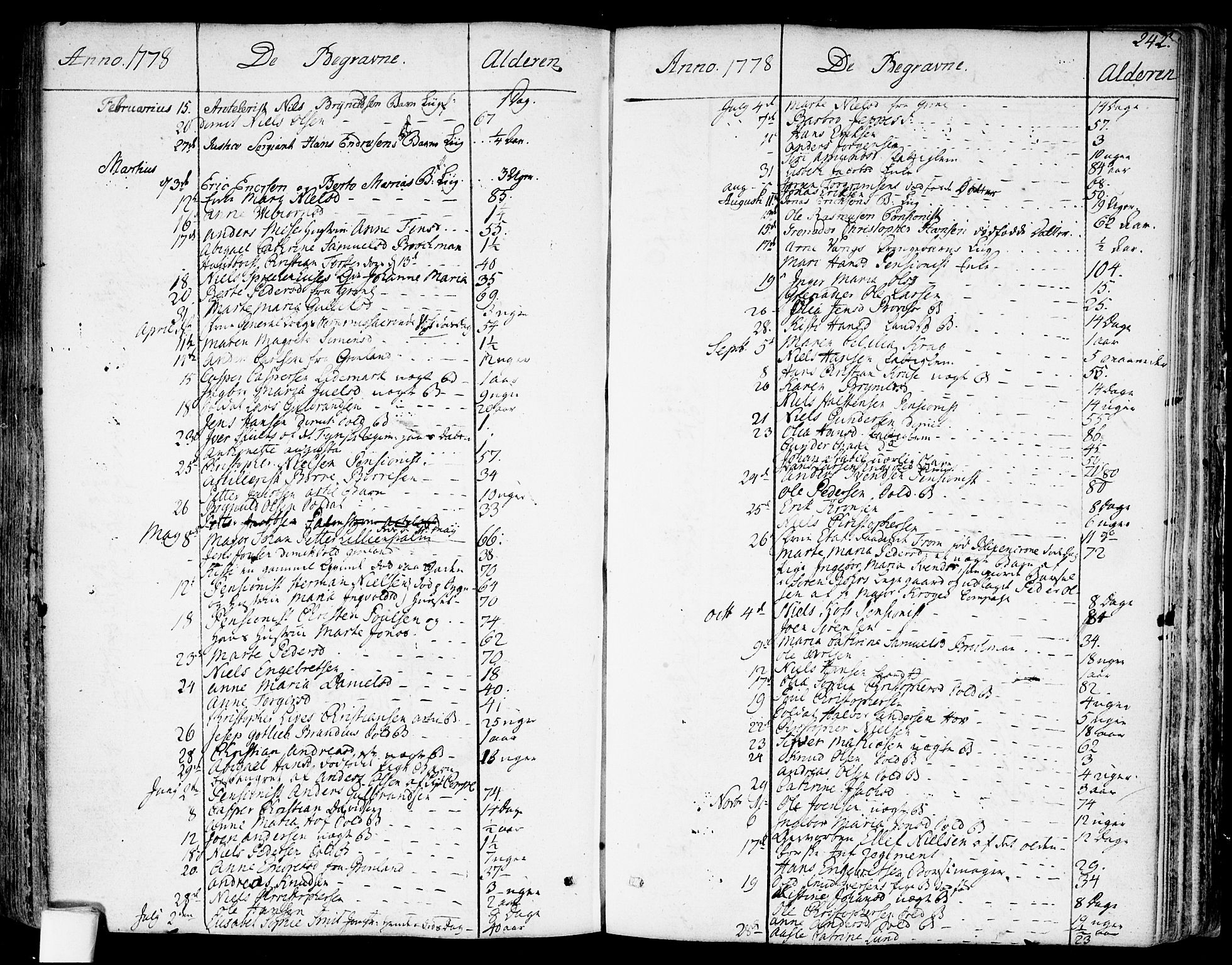 Garnisonsmenigheten Kirkebøker, AV/SAO-A-10846/F/Fa/L0003: Parish register (official) no. 3, 1777-1809, p. 242