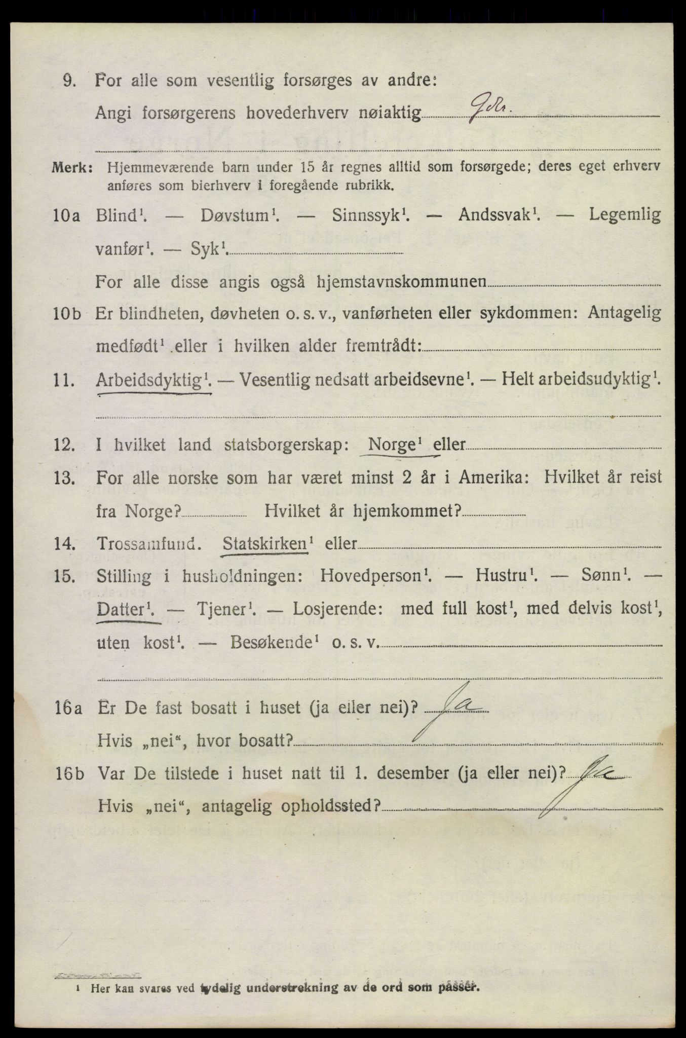 SAKO, 1920 census for Sauherad, 1920, p. 5064