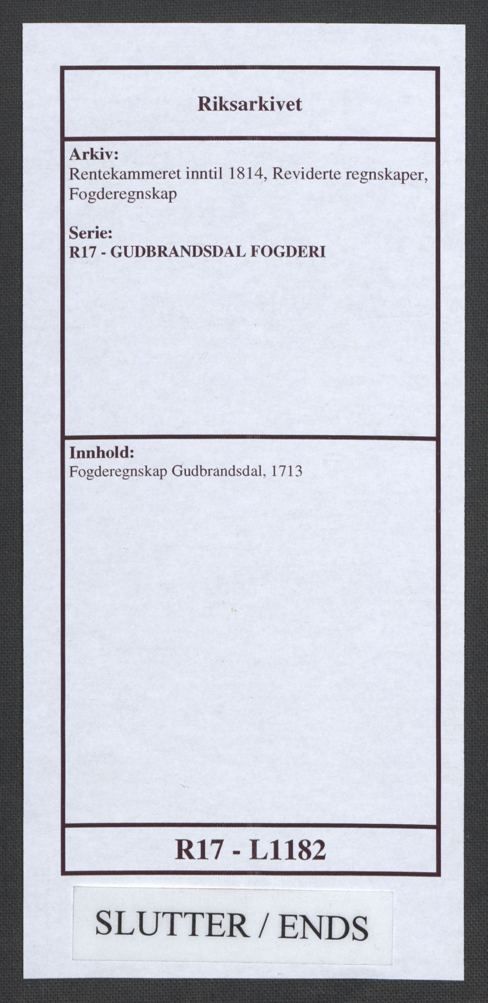 Rentekammeret inntil 1814, Reviderte regnskaper, Fogderegnskap, AV/RA-EA-4092/R17/L1182: Fogderegnskap Gudbrandsdal, 1713, p. 529