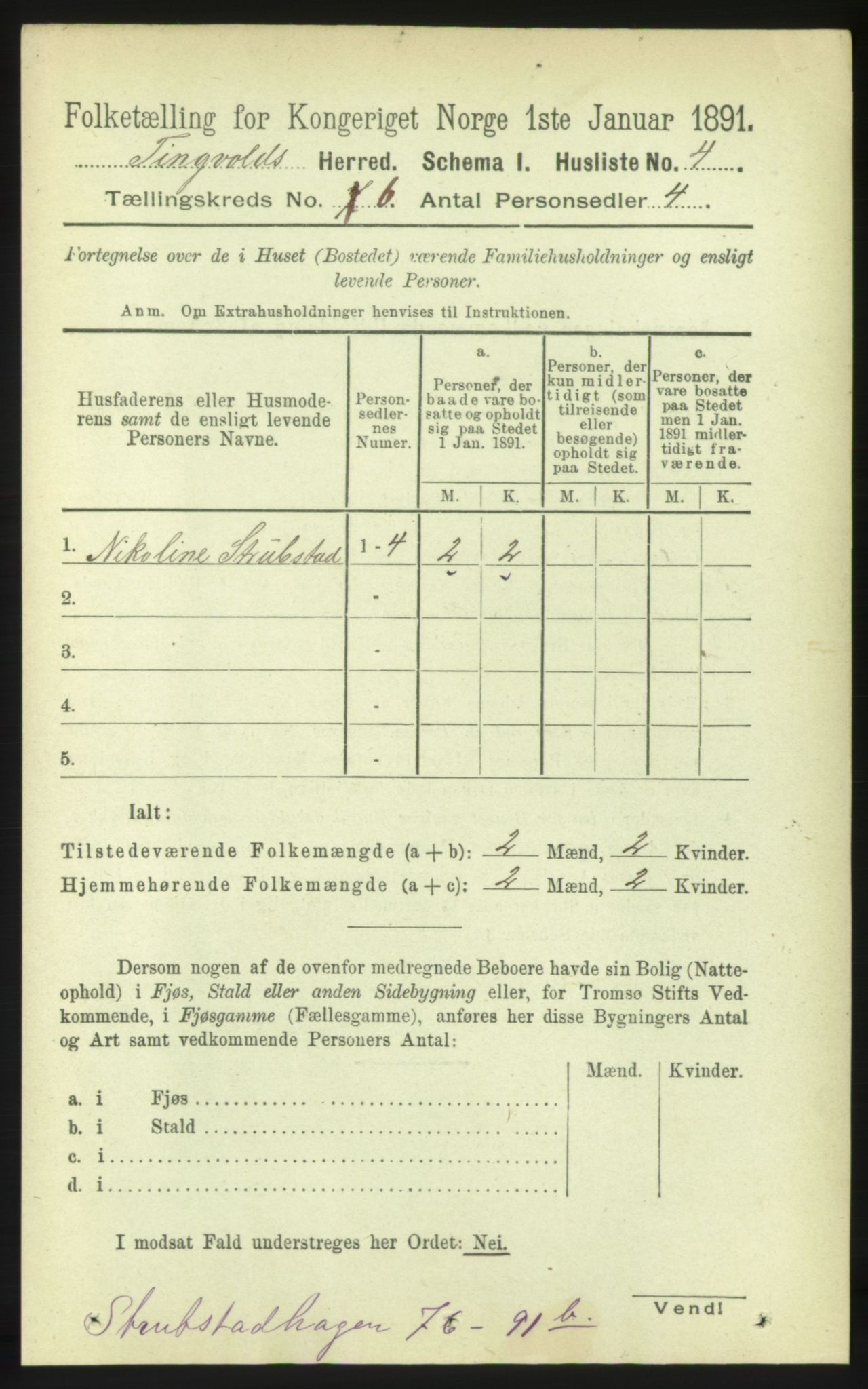 RA, 1891 census for 1560 Tingvoll, 1891, p. 2373