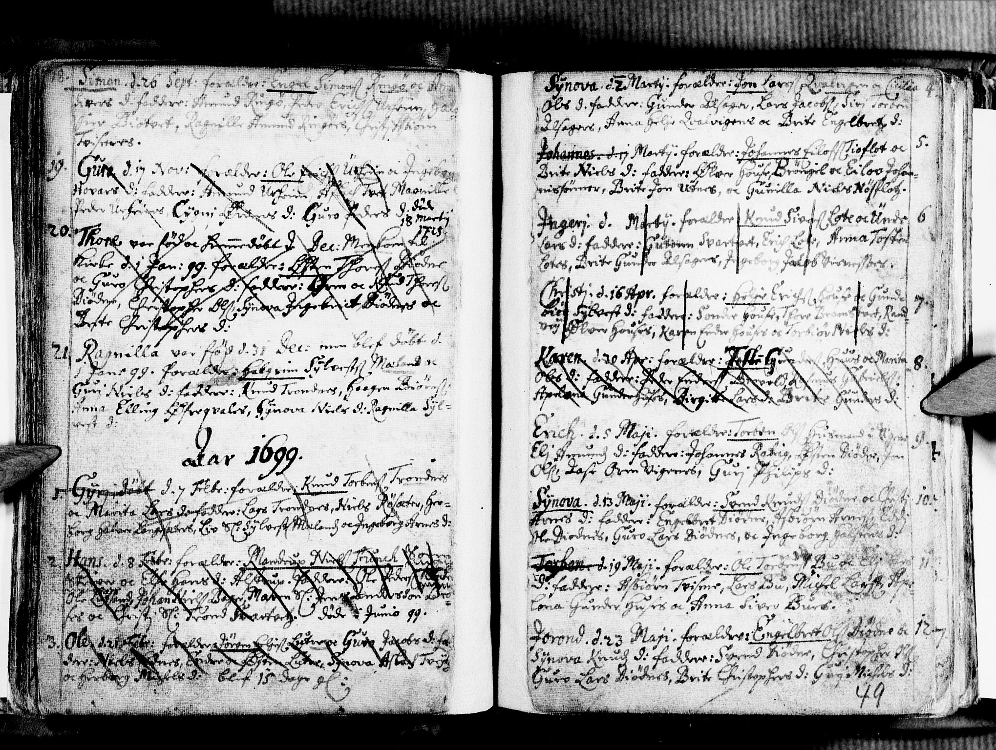 Ullensvang sokneprestembete, SAB/A-78701/H/Haa: Parish register (official) no. A 1 /2, 1669-1719, p. 49