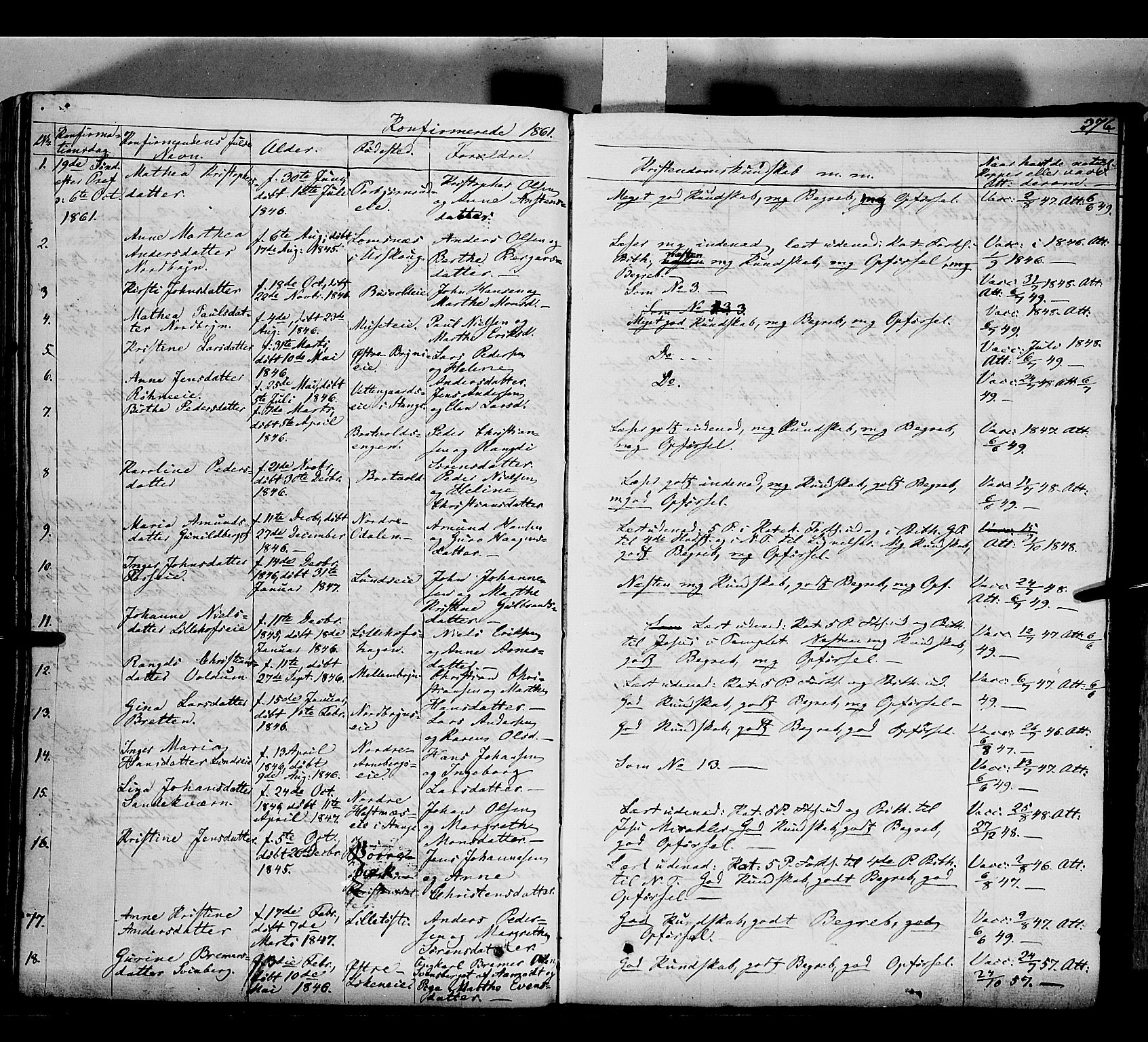 Romedal prestekontor, AV/SAH-PREST-004/K/L0004: Parish register (official) no. 4, 1847-1861, p. 376