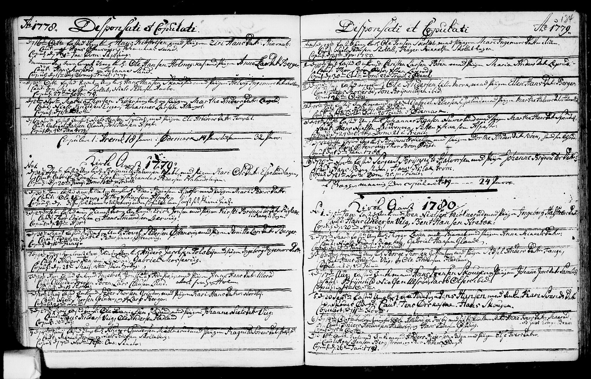 Aremark prestekontor Kirkebøker, SAO/A-10899/F/Fa/L0003: Parish register (official) no. I 3, 1745-1795, p. 134