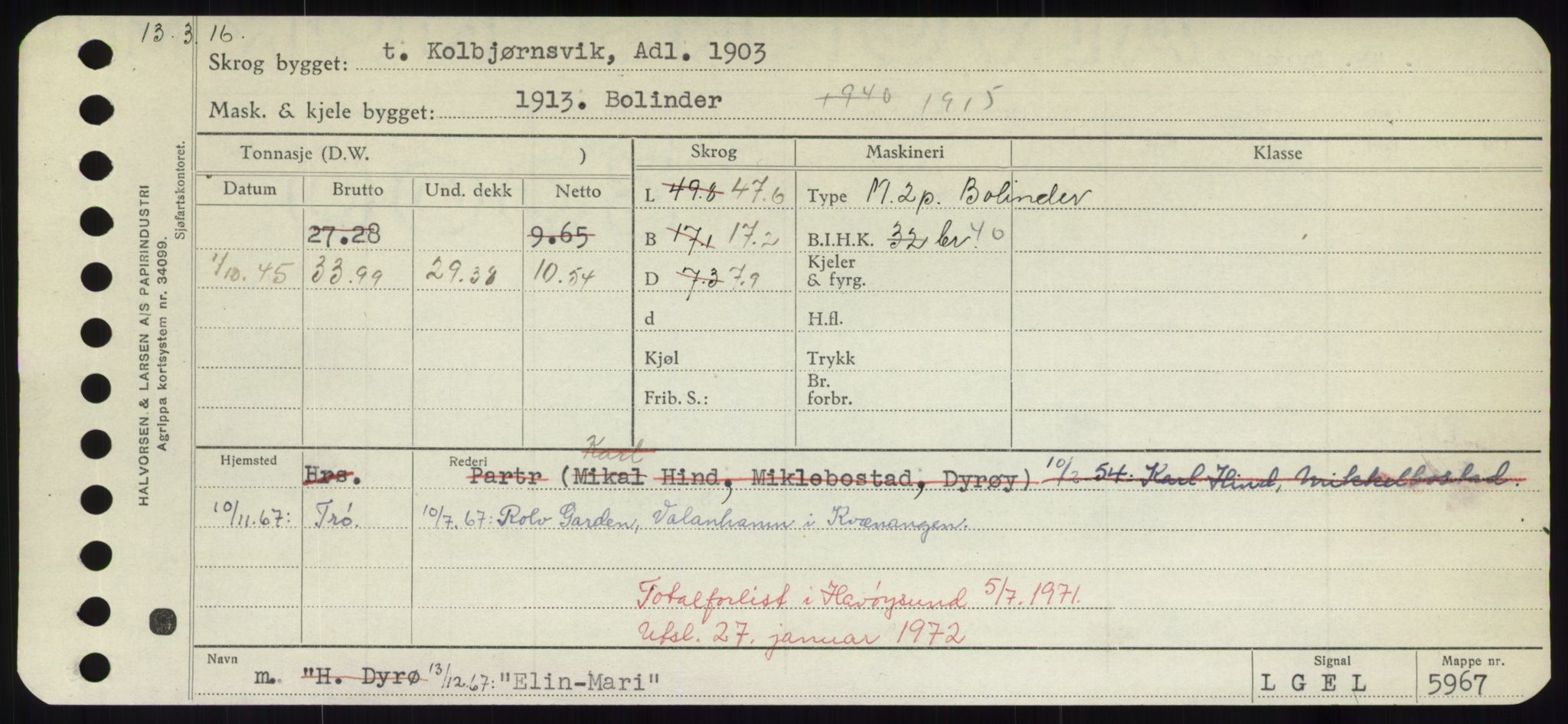 Sjøfartsdirektoratet med forløpere, Skipsmålingen, AV/RA-S-1627/H/Hd/L0009: Fartøy, E, p. 315