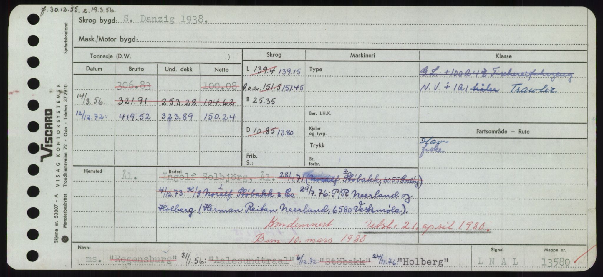 Sjøfartsdirektoratet med forløpere, Skipsmålingen, RA/S-1627/H/Hd/L0016: Fartøy, Hid-Holg, p. 167