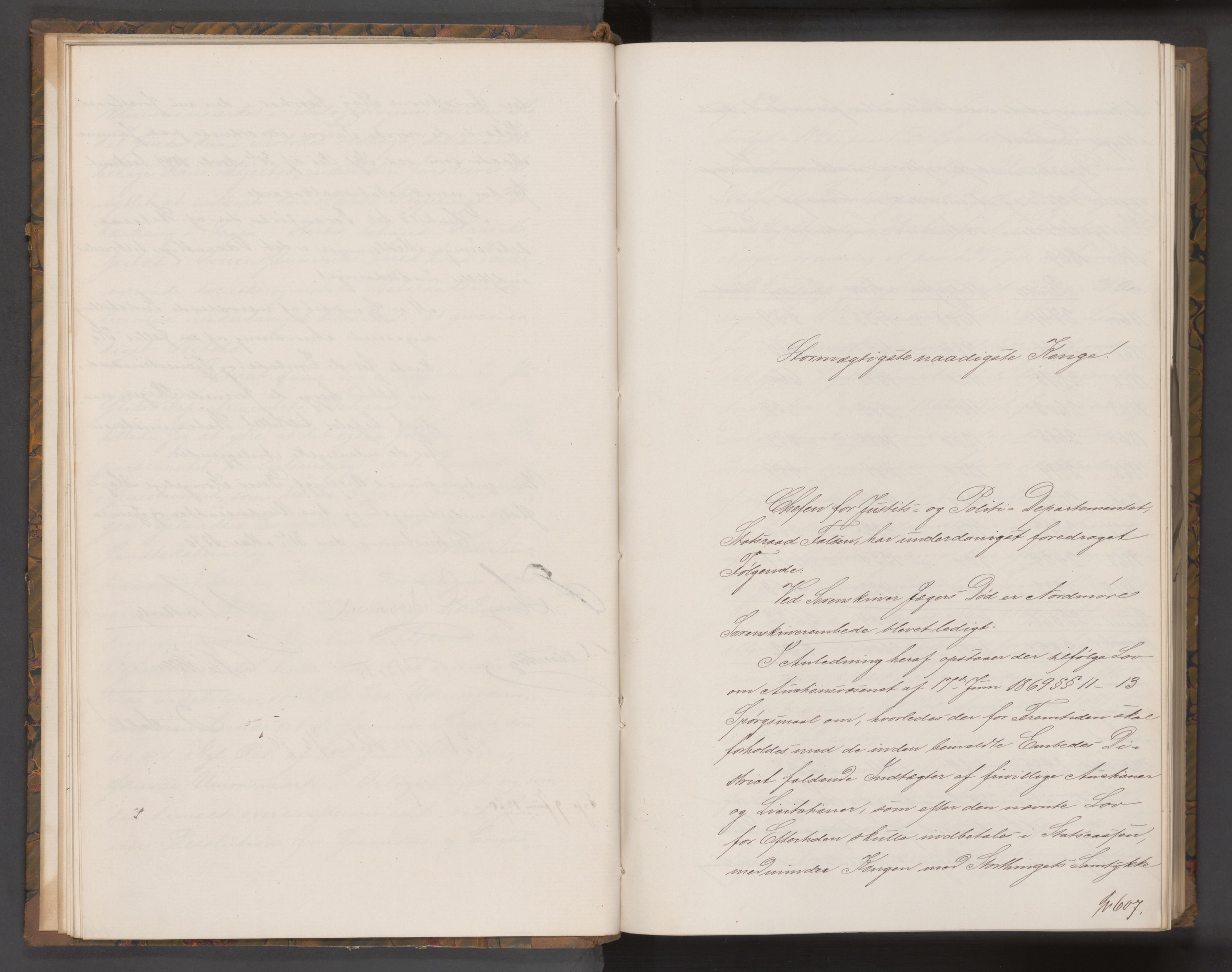 Statsrådsavdelingen i Stockholm, AV/RA-S-1003/D/Da/L0516: Regjeringsinnstillinger nr. 601-750, 1870