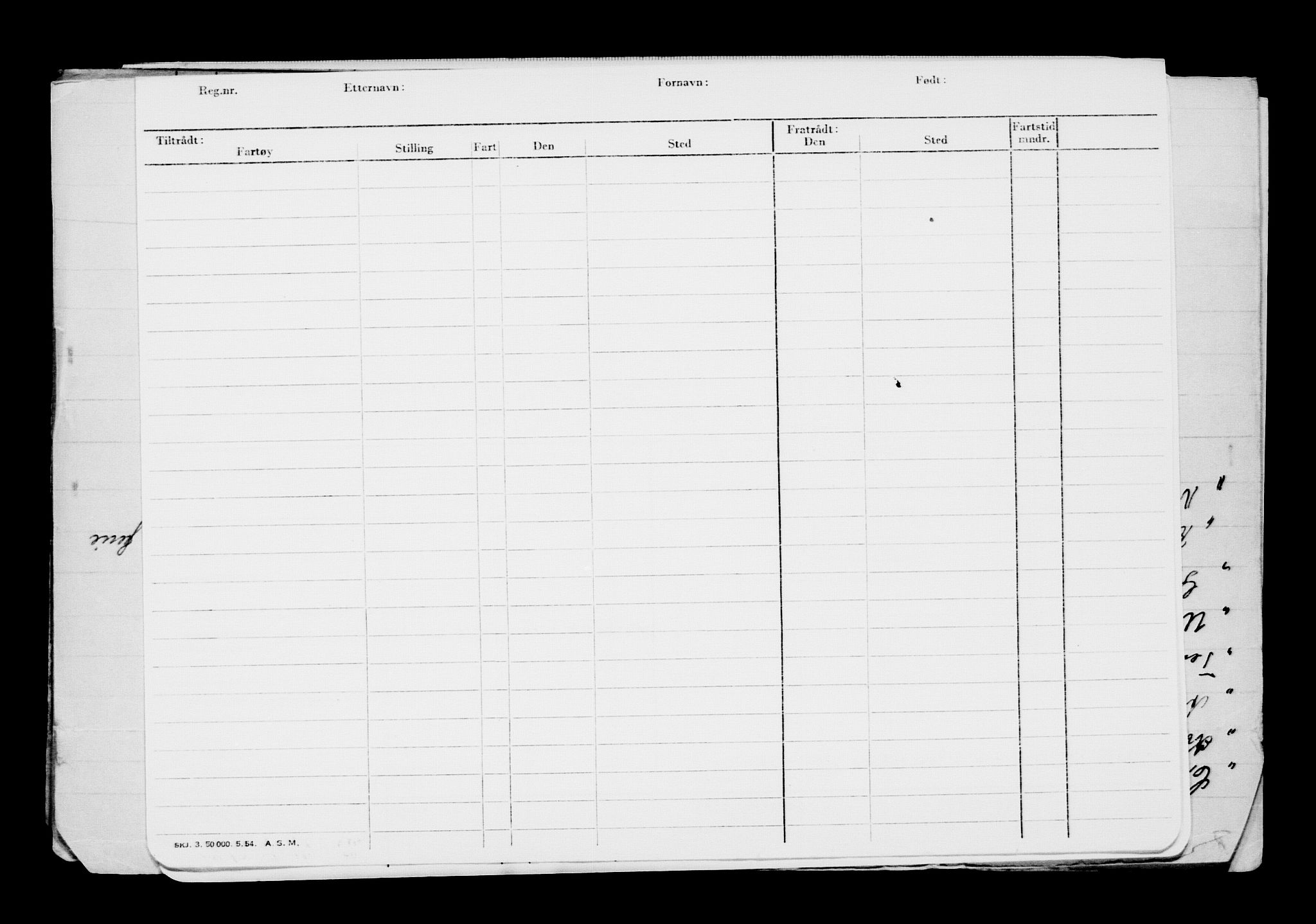 Direktoratet for sjømenn, AV/RA-S-3545/G/Gb/L0201: Hovedkort, 1921-1922, p. 80