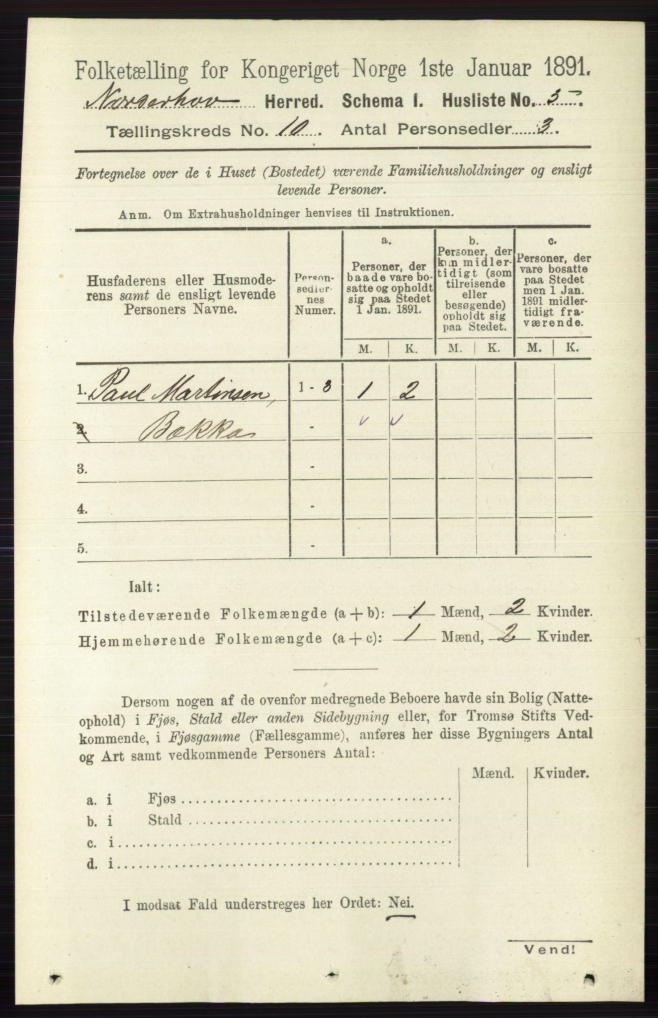 RA, 1891 census for 0613 Norderhov, 1891, p. 7428