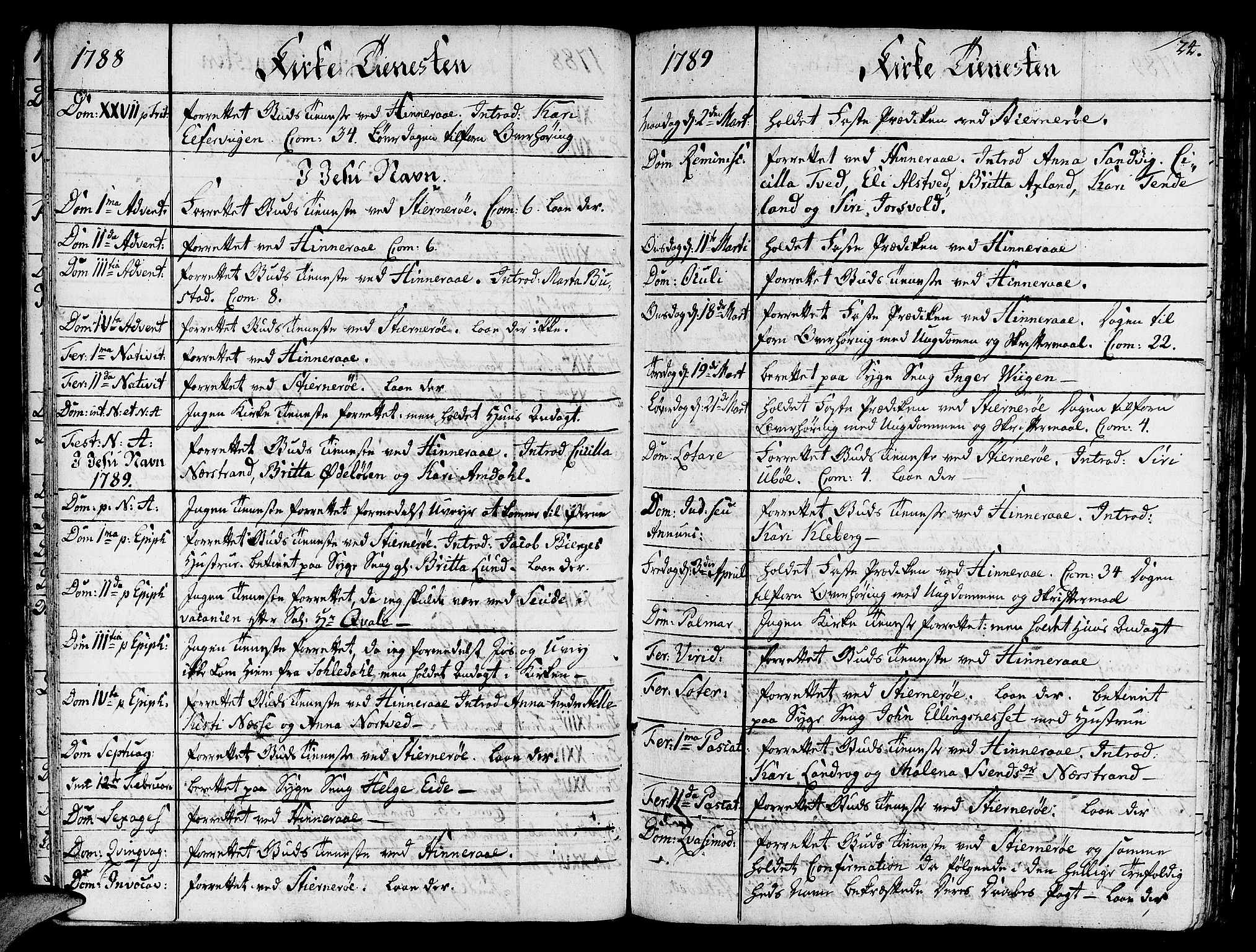 Nedstrand sokneprestkontor, AV/SAST-A-101841/01/IV: Parish register (official) no. A 4, 1779-1795, p. 24