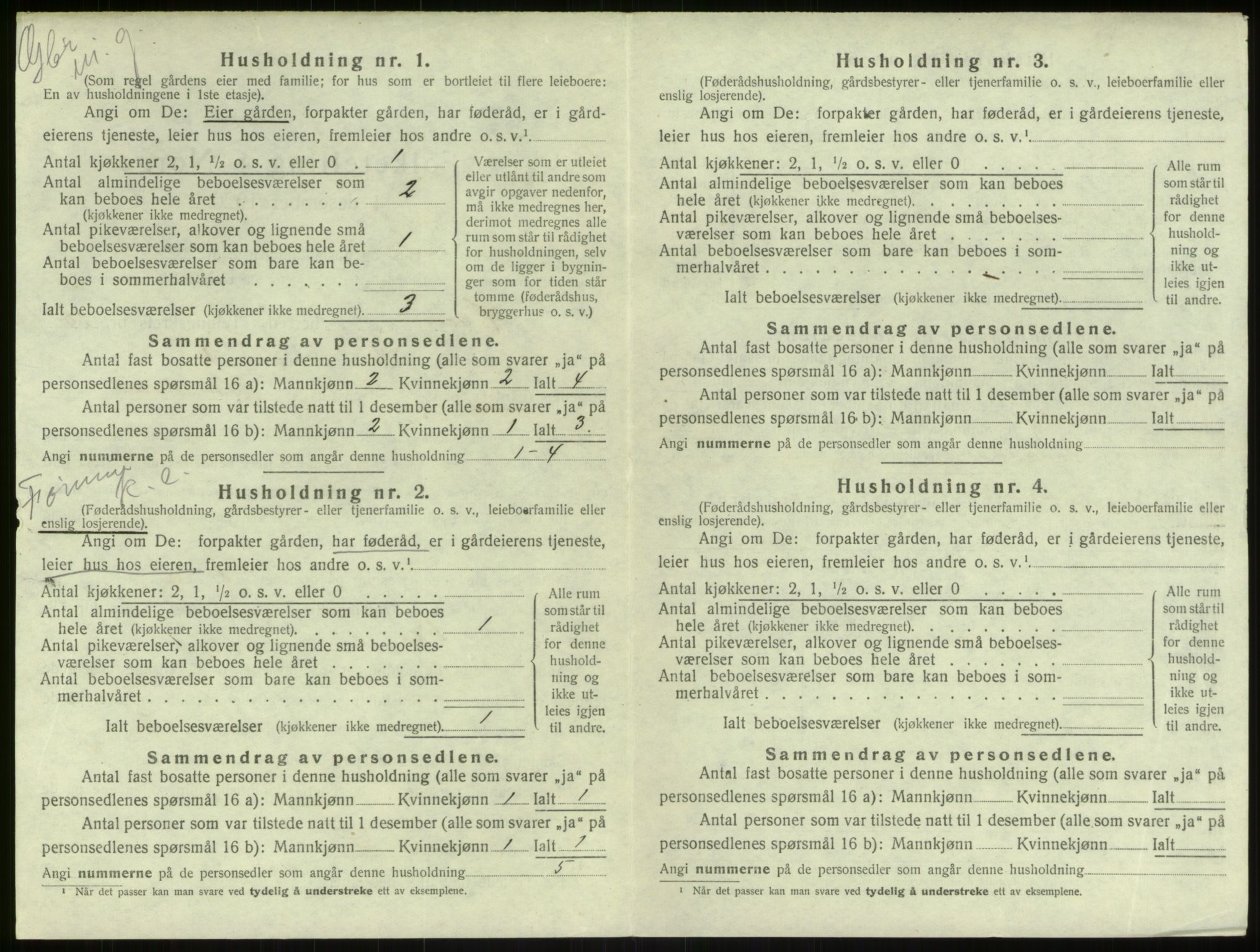 SAB, 1920 census for Haus, 1920, p. 729