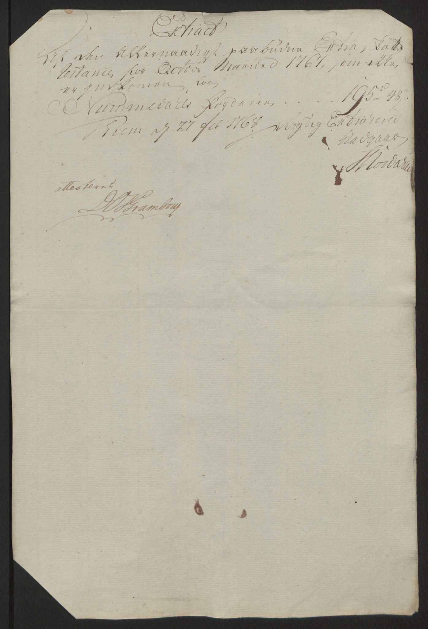 Rentekammeret inntil 1814, Reviderte regnskaper, Fogderegnskap, AV/RA-EA-4092/R64/L4502: Ekstraskatten Namdal, 1762-1772, p. 253