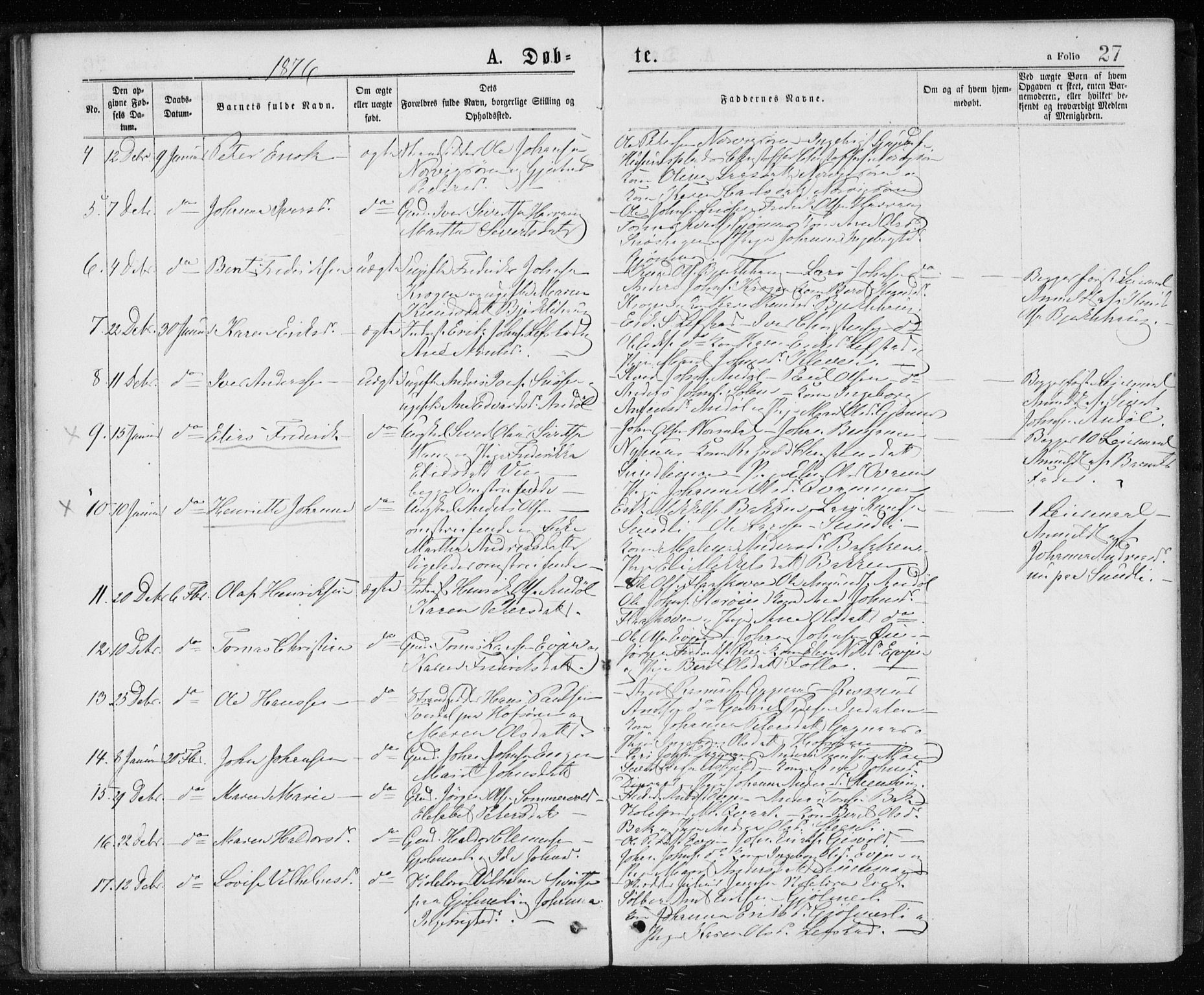 Ministerialprotokoller, klokkerbøker og fødselsregistre - Sør-Trøndelag, SAT/A-1456/668/L0817: Parish register (copy) no. 668C06, 1873-1884, p. 27