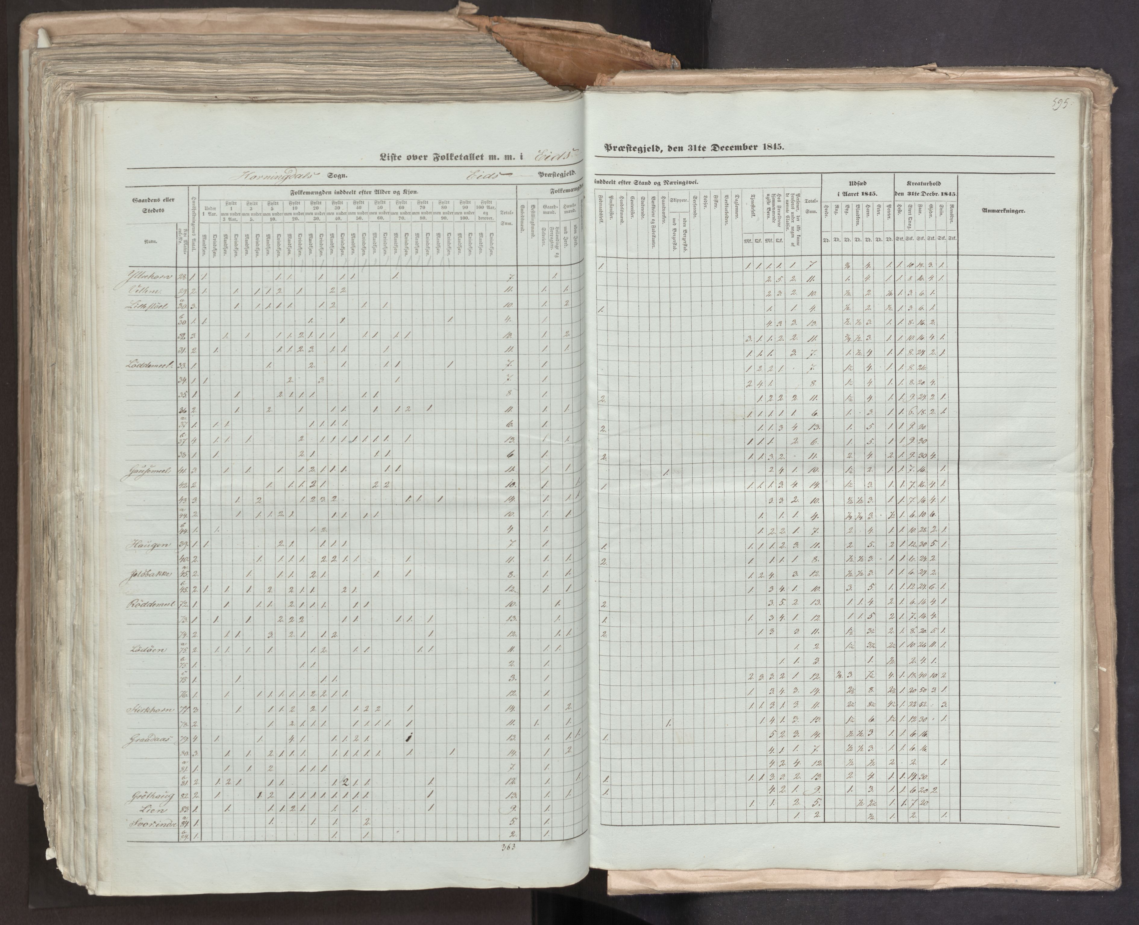 RA, Census 1845, vol. 7: Søndre Bergenhus amt og Nordre Bergenhus amt, 1845, p. 595