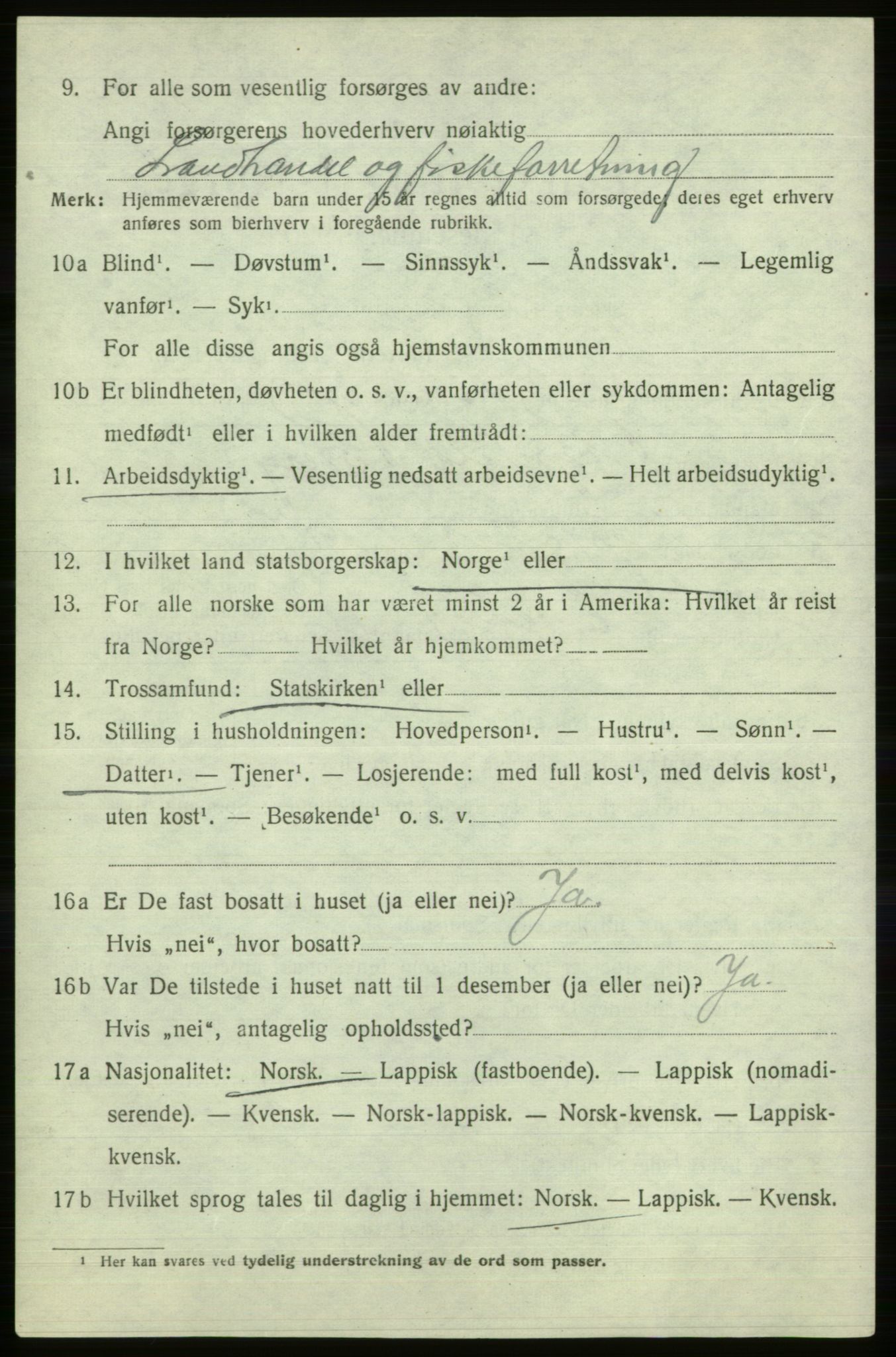 SATØ, 1920 census for Kjelvik, 1920, p. 5424